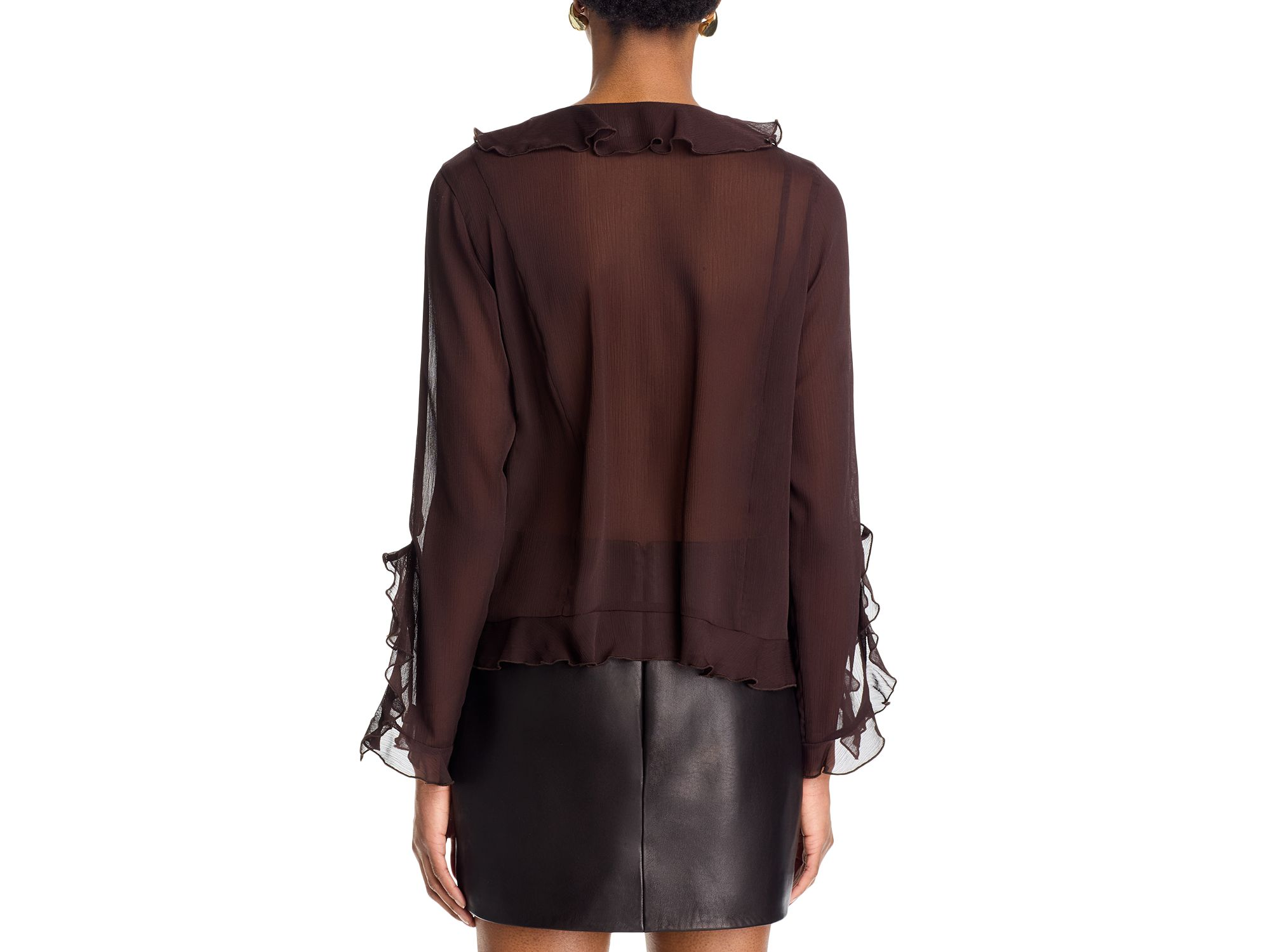 V Neck Ruffle Top — Image 5