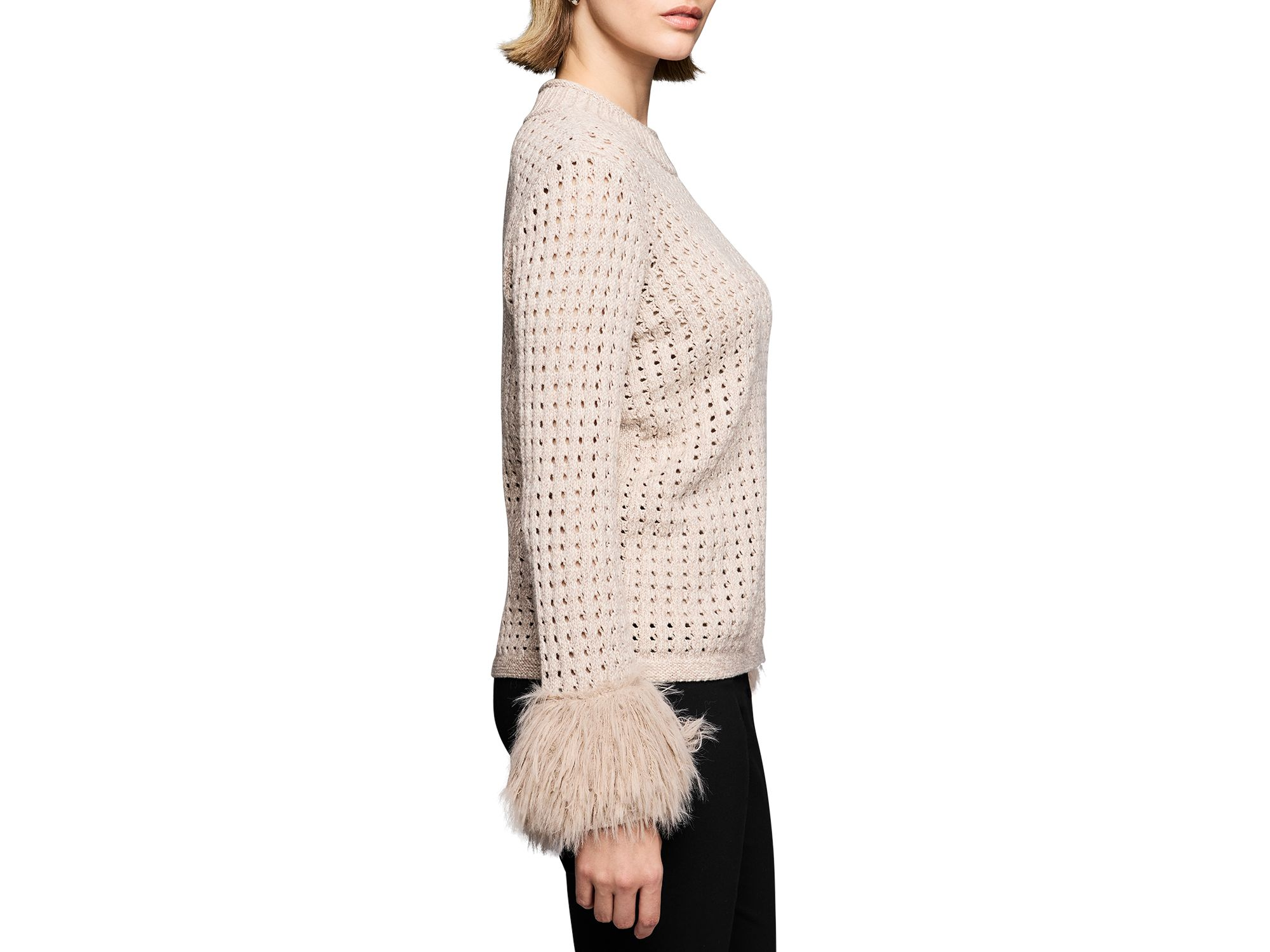 Party Cuff Pointelle Sweater — Image 3