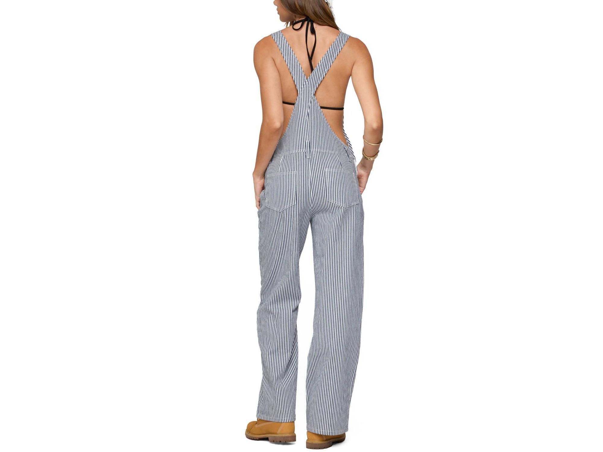Tamsin Striped Denim Overalls — Image 5