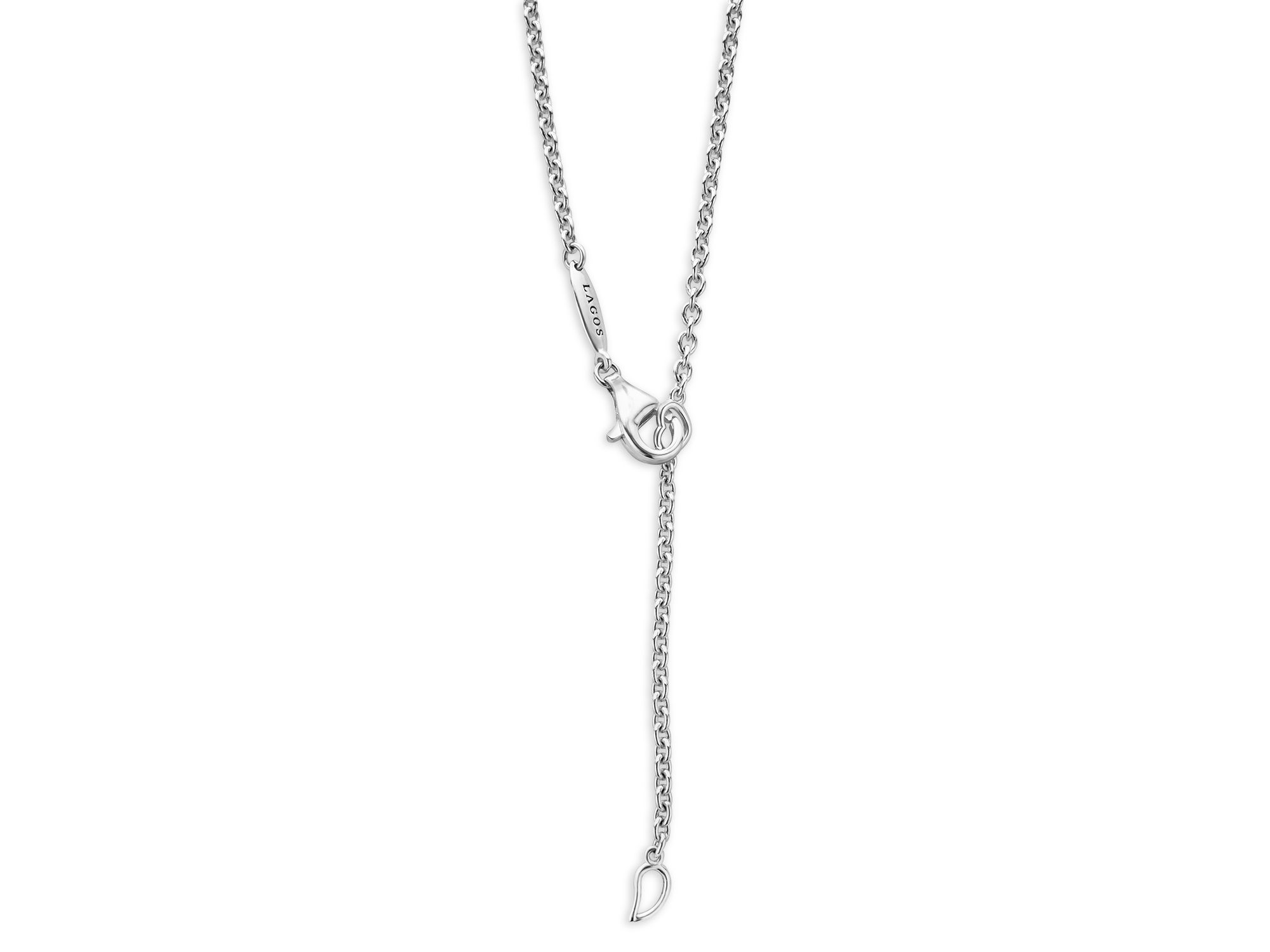 18K Yellow Gold & Sterling Diamond Cluster Bead Frame Pendant Necklace, 16-18" — Image 3
