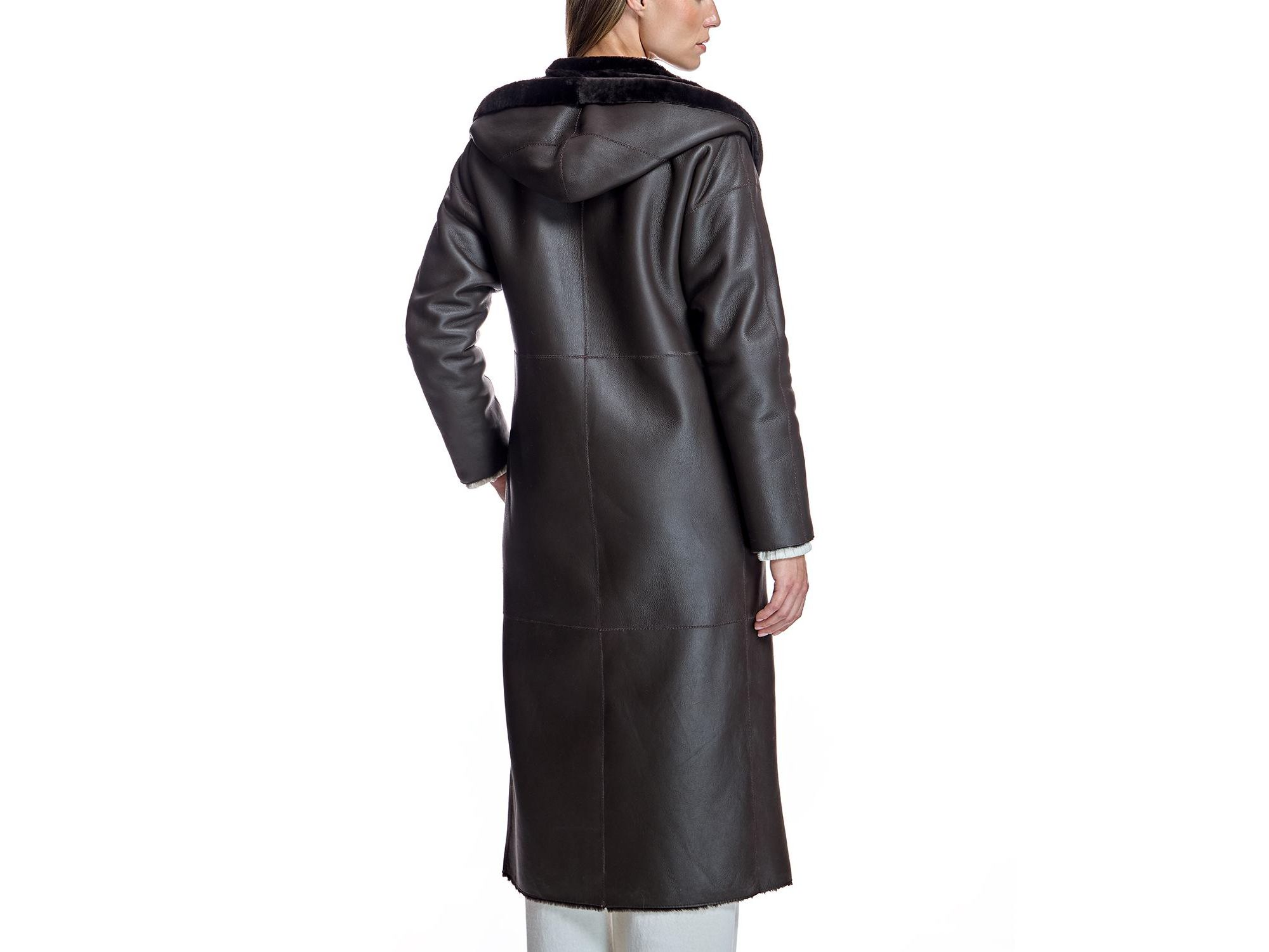 Reversible Nappa Shearling Coat — Image 3