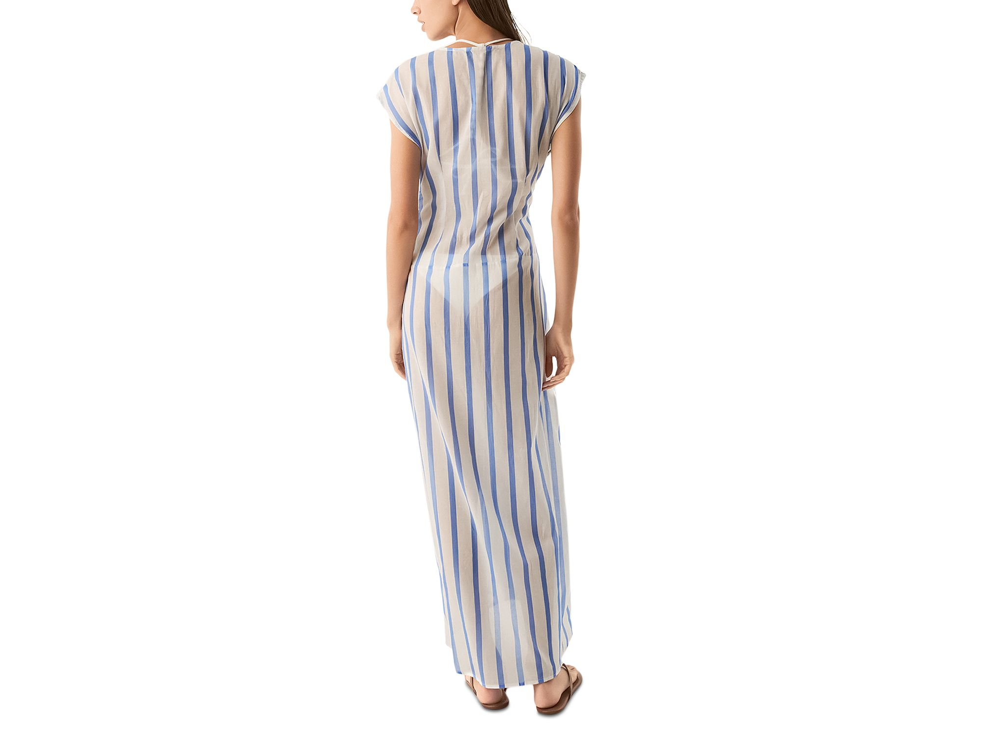 Sasha Stripe Long Swim Cover Up — Image 4