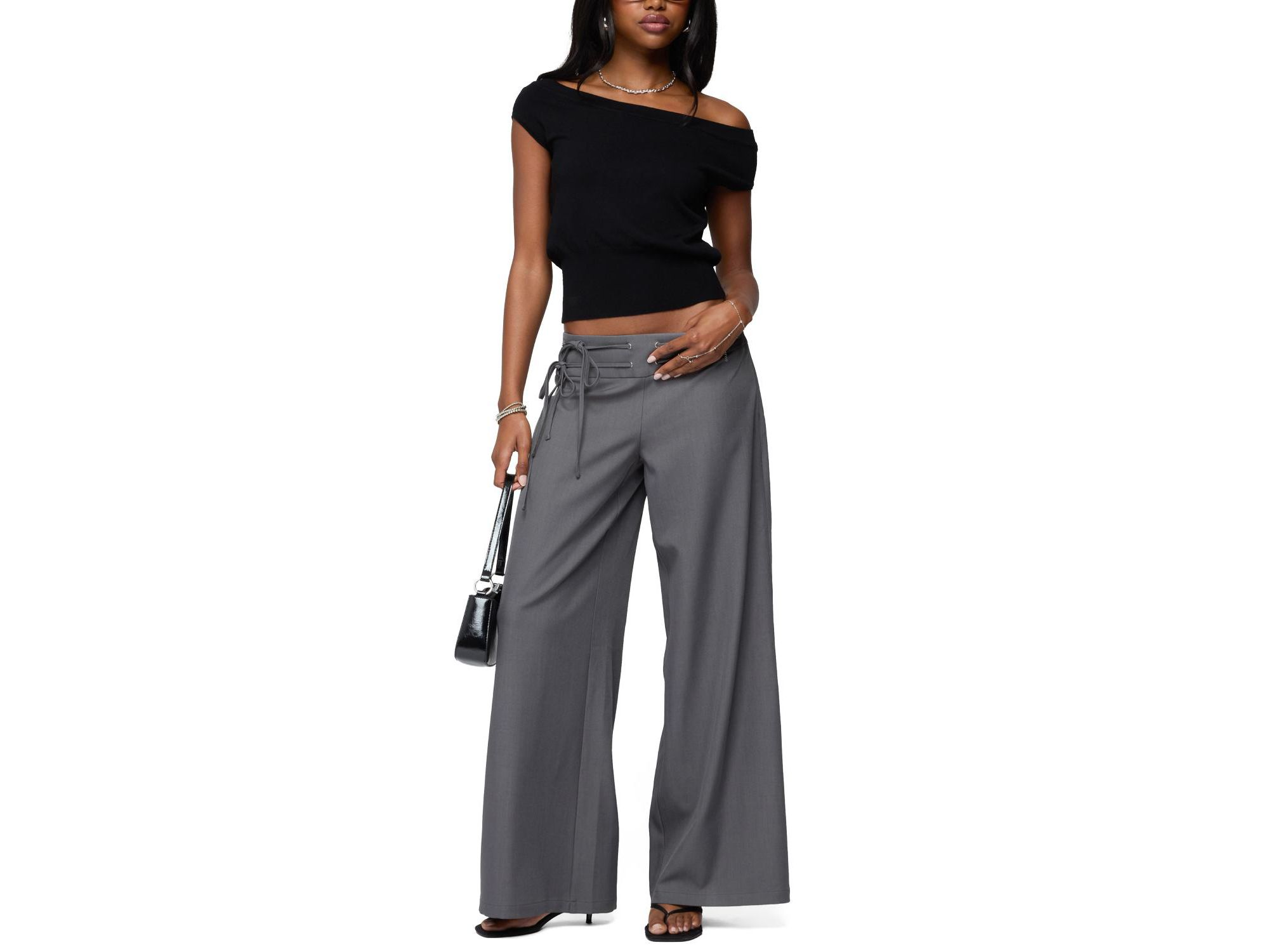 Willard Baggy Lace Up Belt Pants — Image 4