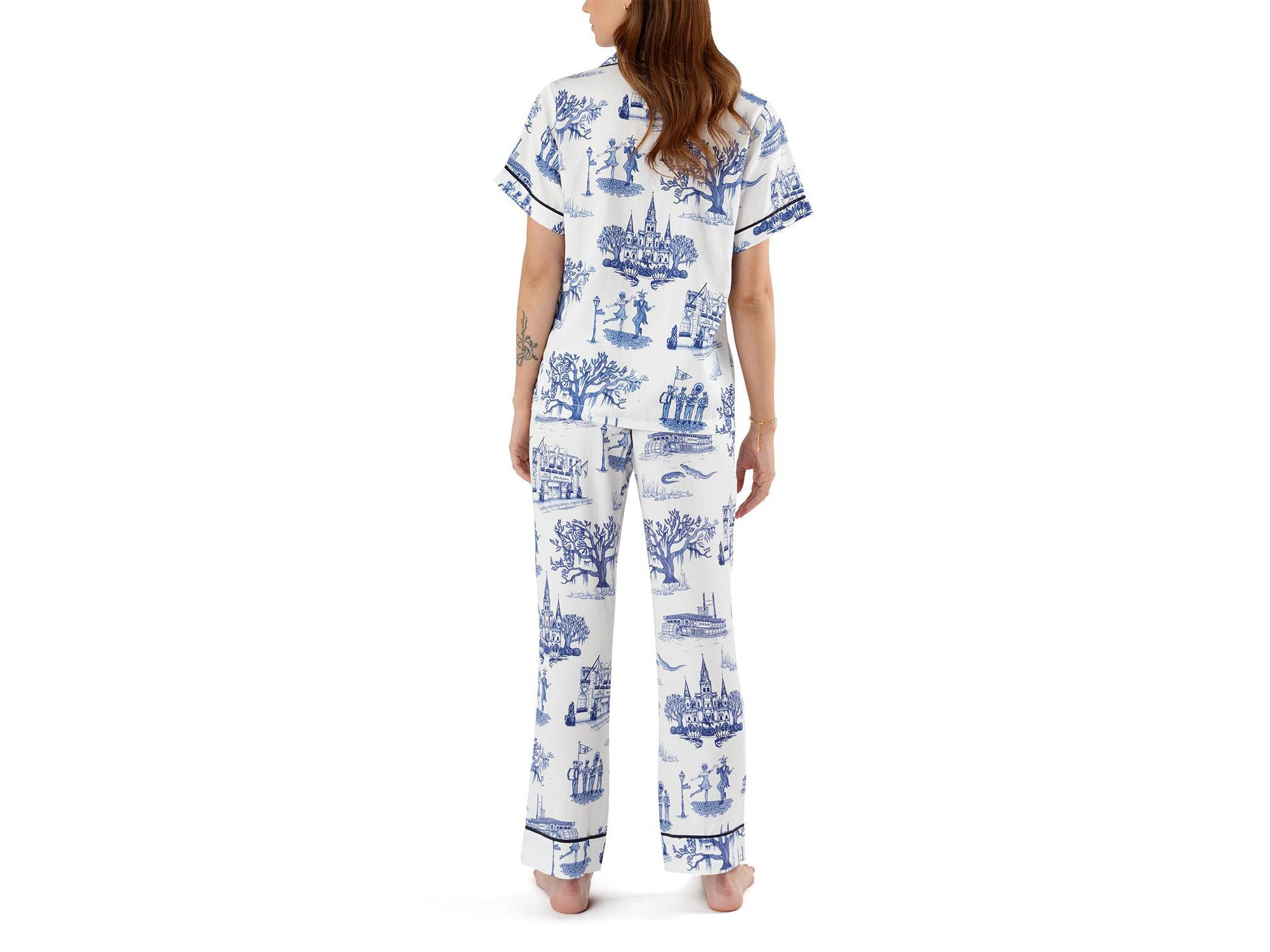 New Orleans Toile Pajama Pants Set — Image 3