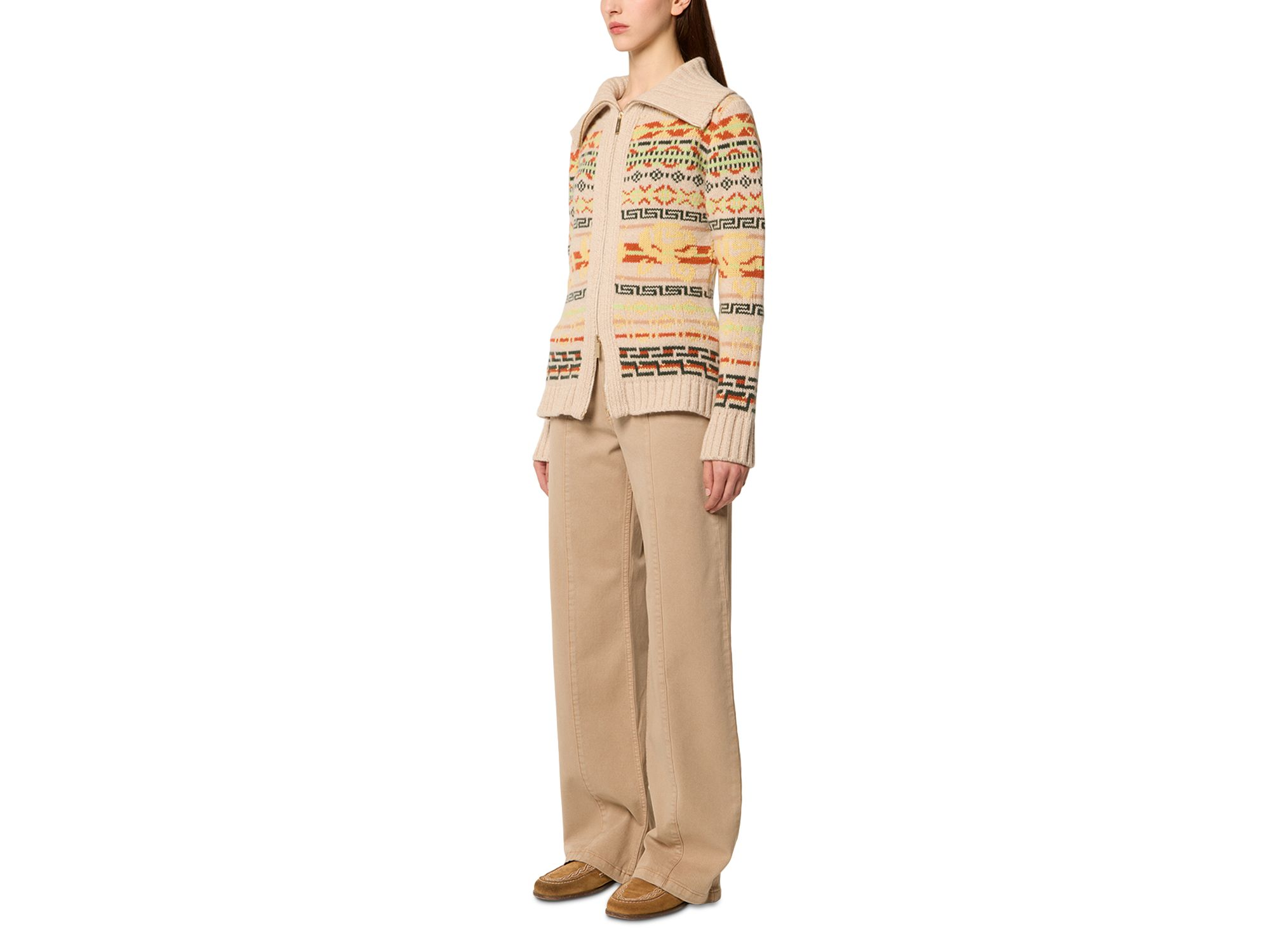 Marosa Jacquard Pattern Cardigan — Image 5