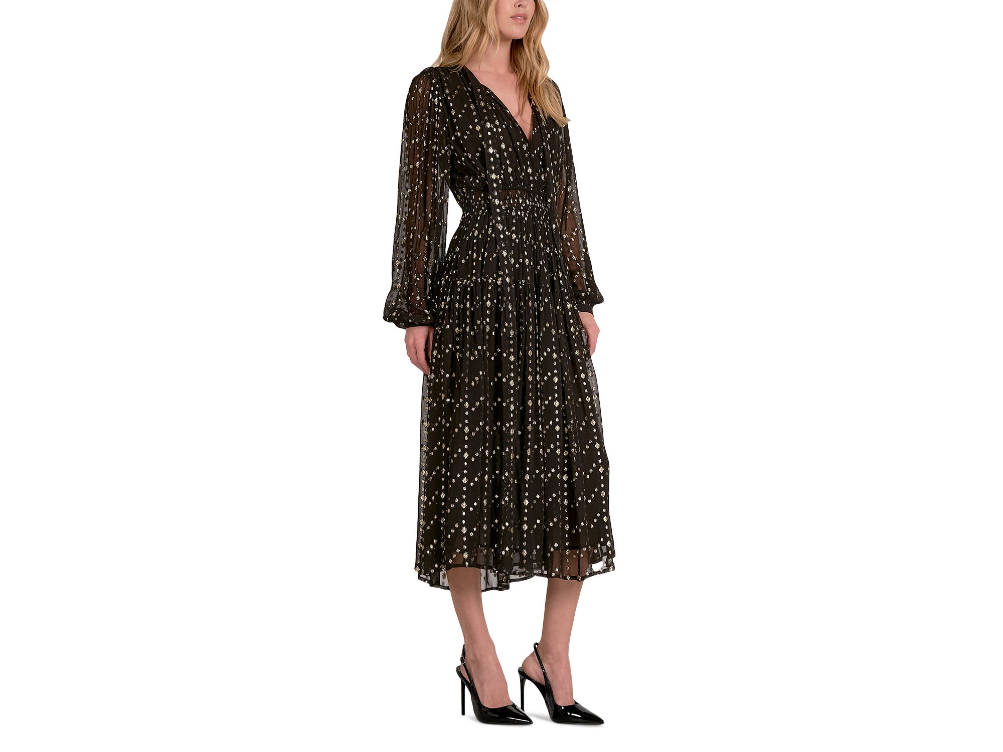 Print Long Sleeve Dress — Image 4