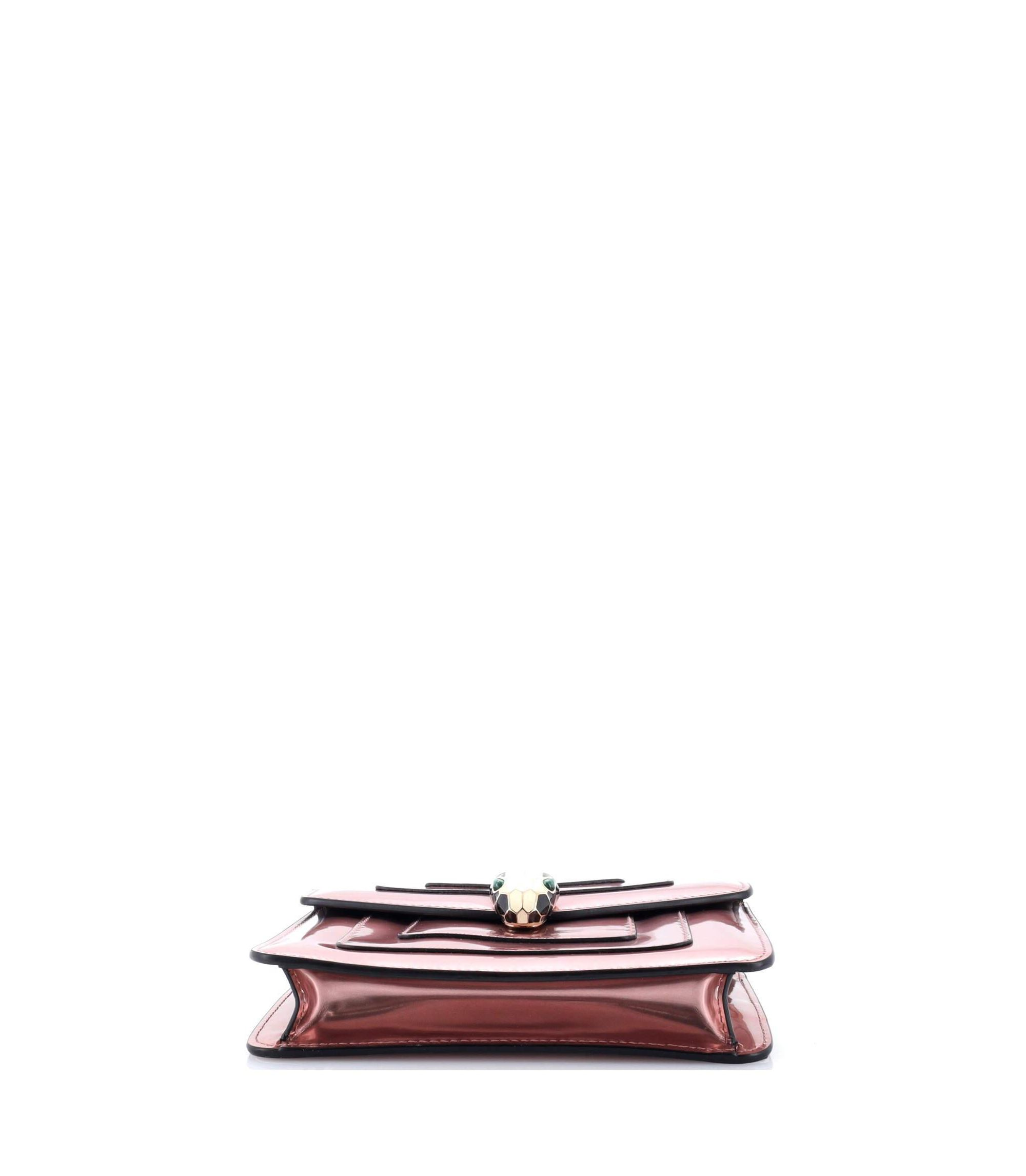 Small Serpenti Forever Square Shoulder Bag Metallic Leather — Image 5
