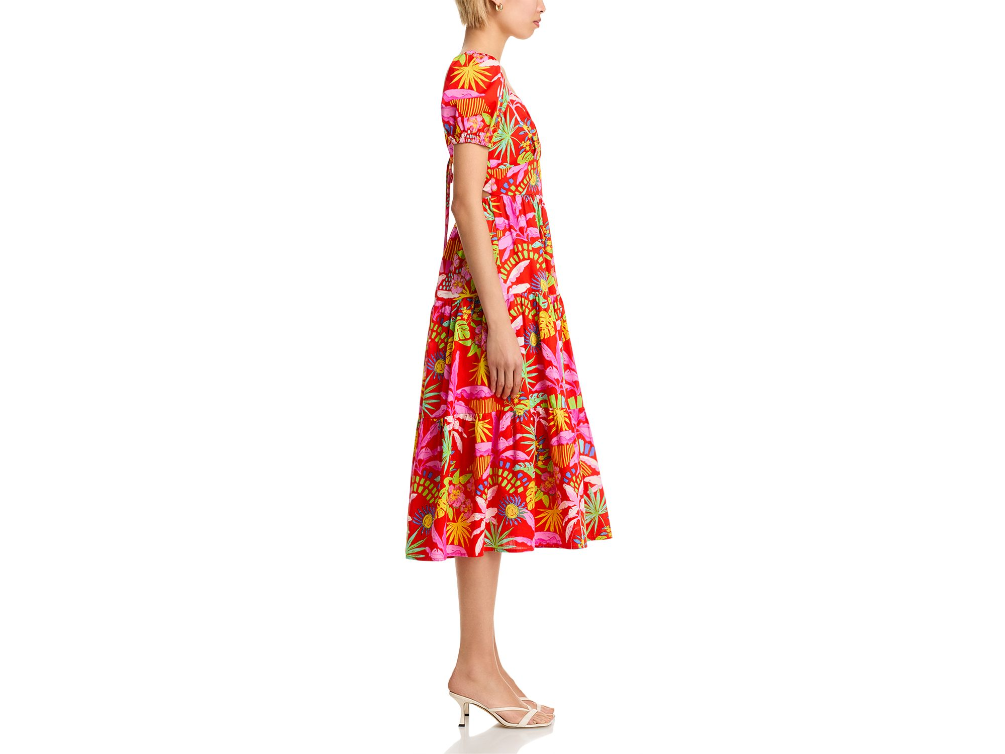 Floral Cutout Tie-Back Midi Dress - Exclusive — Image 5