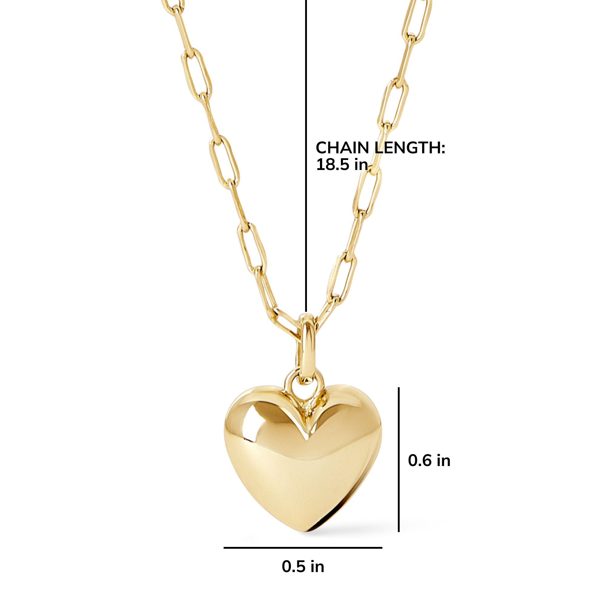 Puffed Heart Necklace - Lev — Image 6