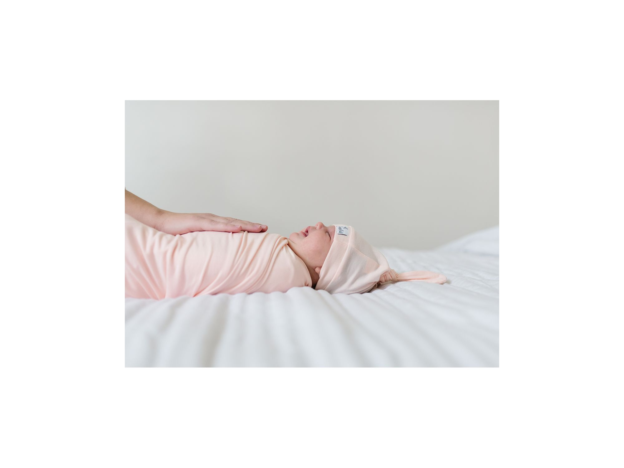Blush Top Knot Hat, 0-4 Months — Image 4