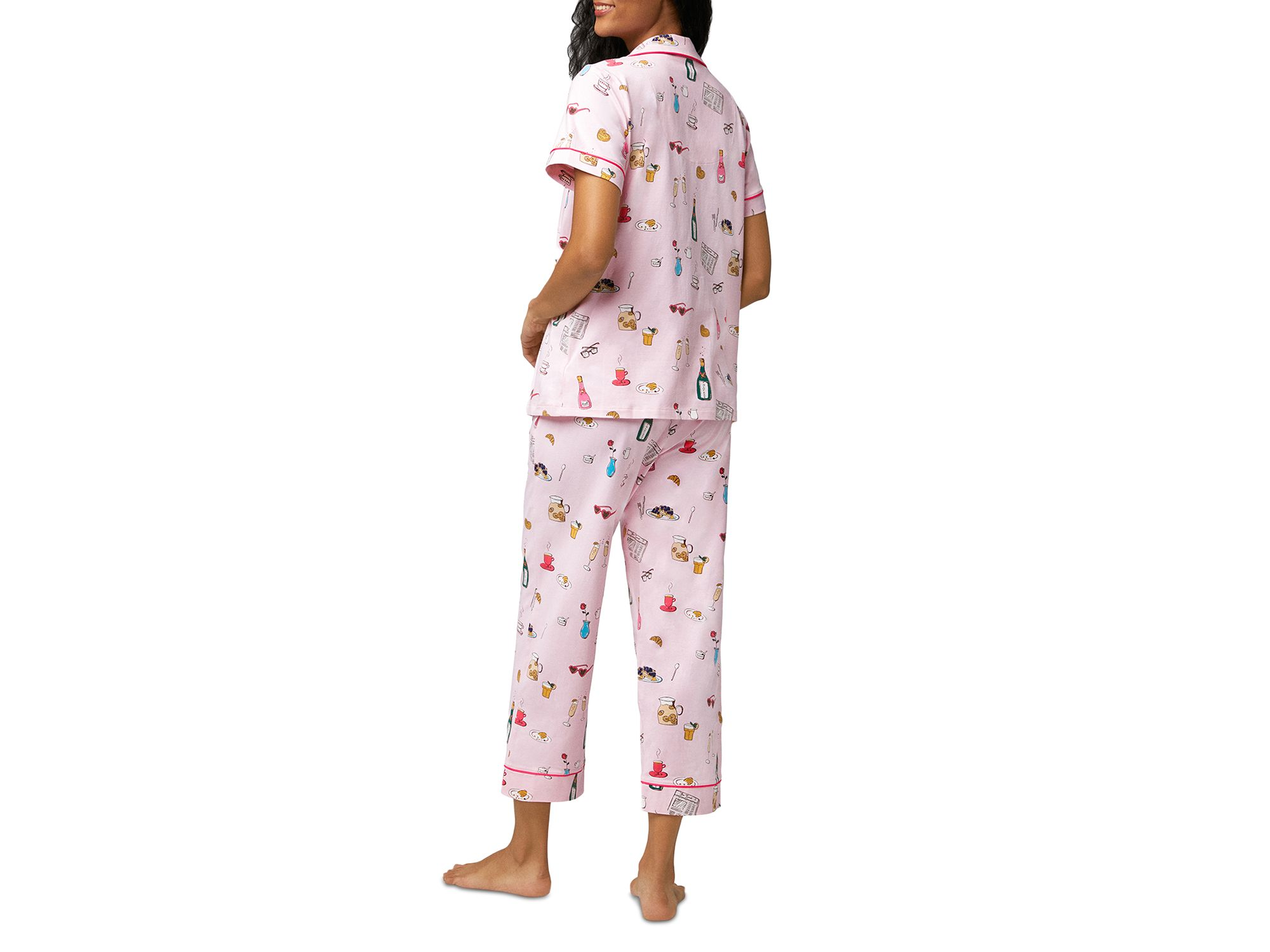 Let's Do Brunch Cropped Pajama Set — Image 6