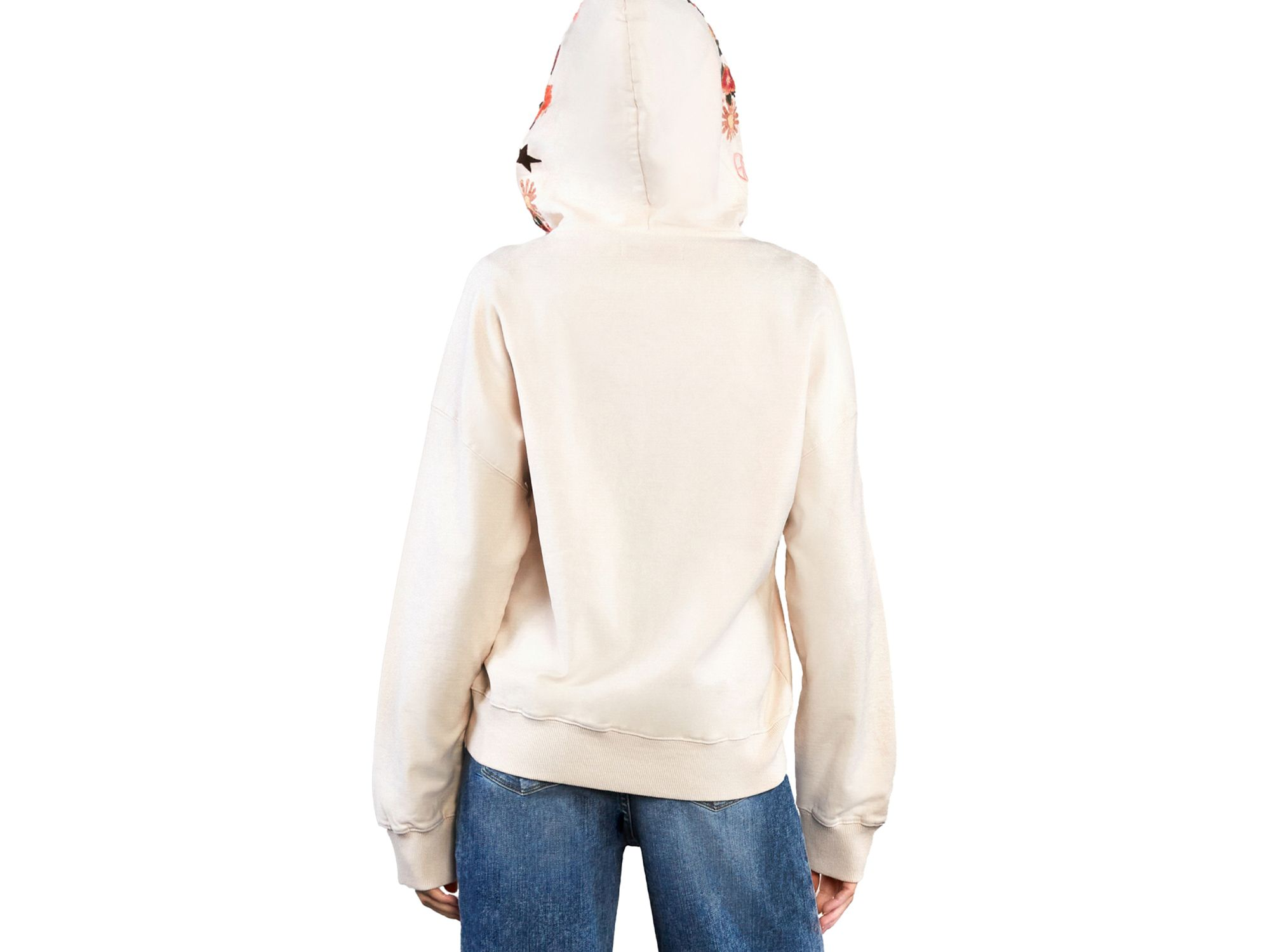 Cotton-Blend Camp Happy Embellished Hoodie — Image 4