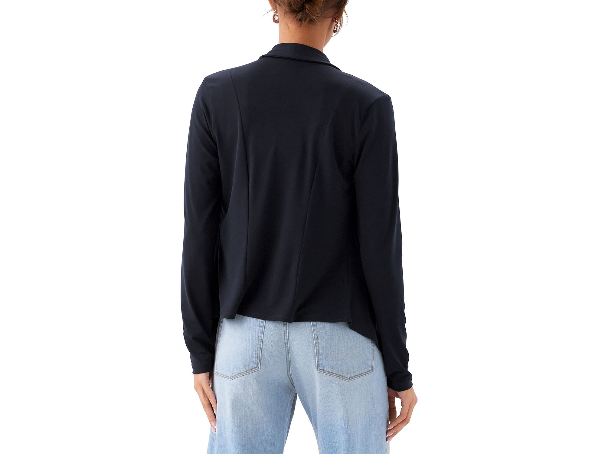 Draped Open Front Cardigan — Image 4
