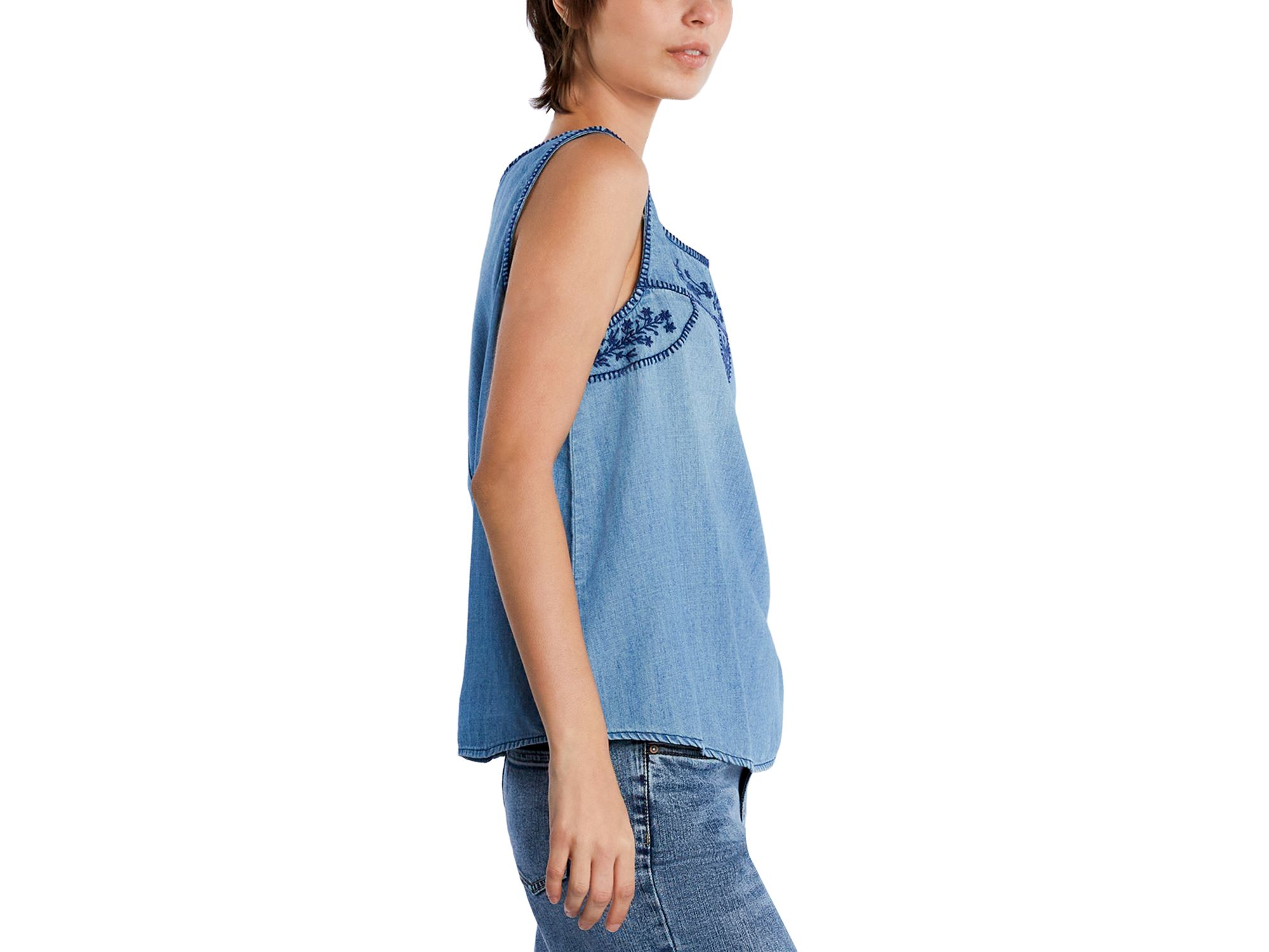 Floral Embroidery Tank Top — Image 4