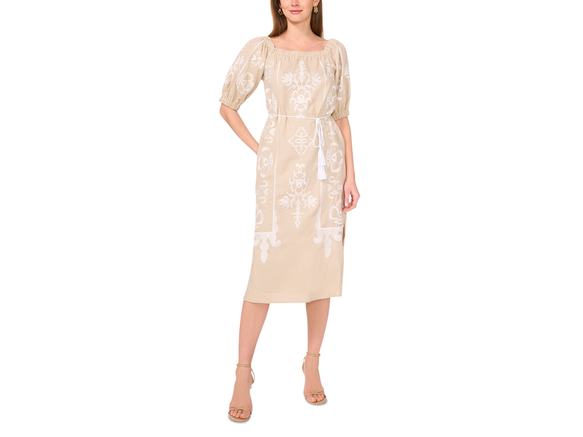 The Shoulder Tassel Tie Midi Dress — Image 6