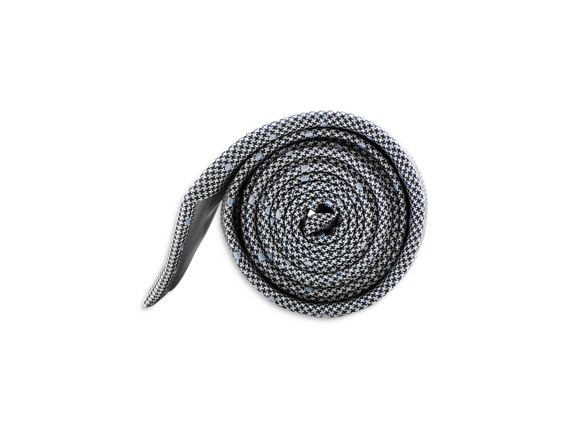 Dotted Herringbone Silk Tie — Image 5