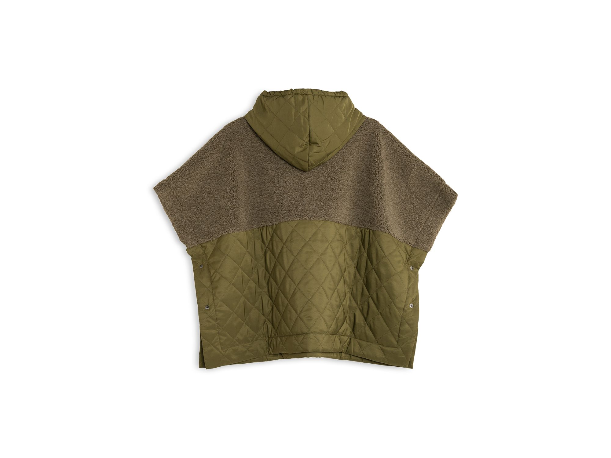 Combo Quilted Hooded Poncho — Image 6