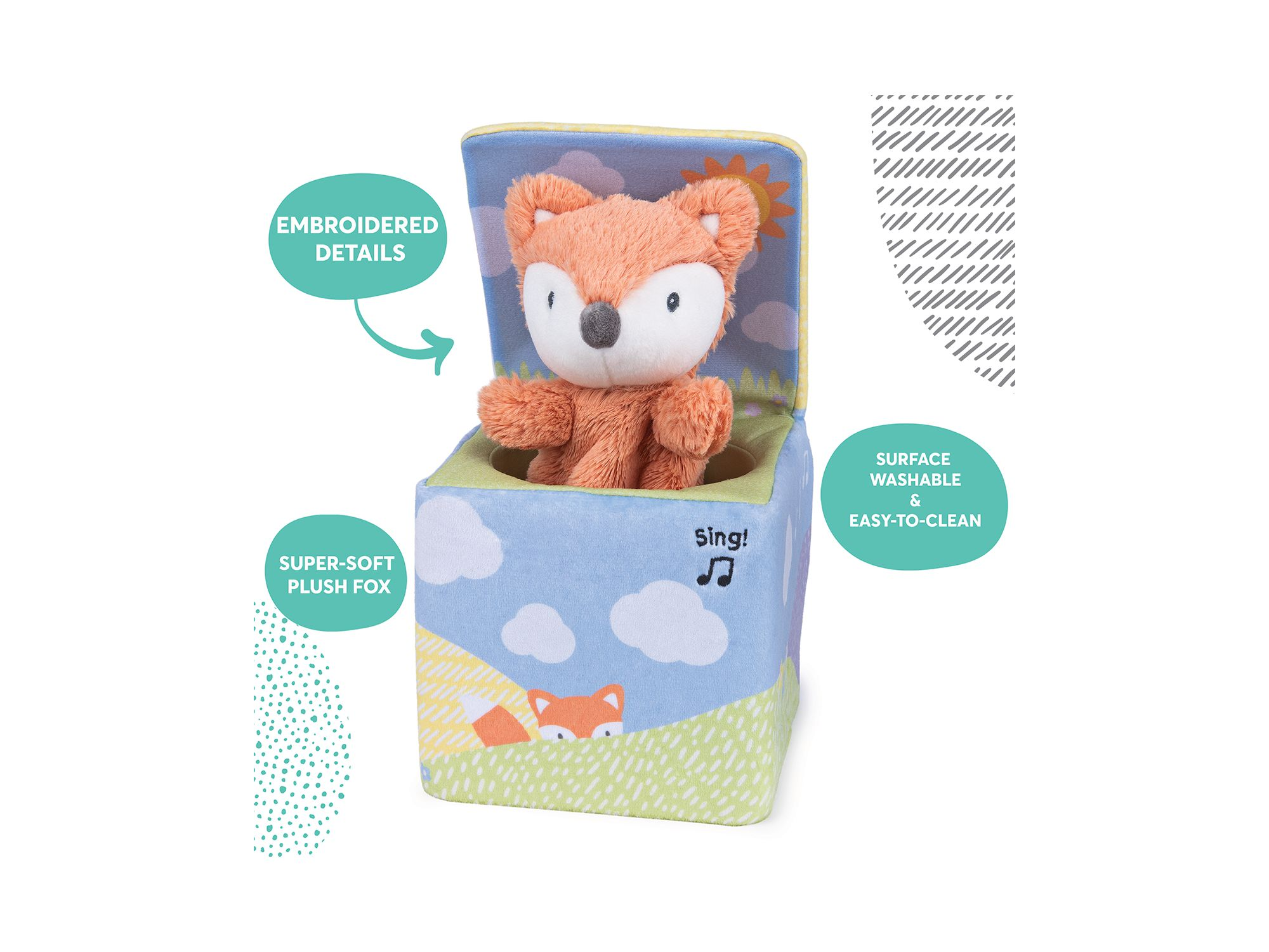 Baby GUND Fox in a Box Animated Plush Activity Toy - Ages 0+ — Image 4