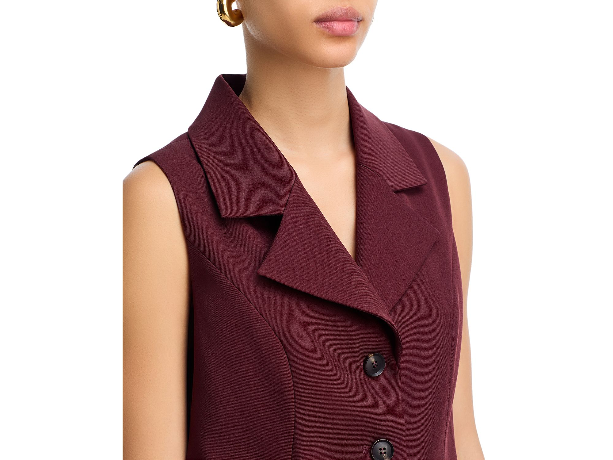 Notched Collar Vest & Asymmetrical Suit Pant - Exclusive — Image 3