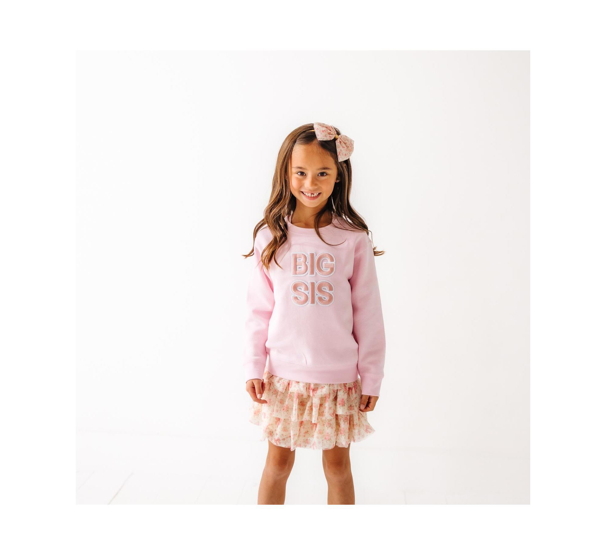 Girls' Big Sis Embroidered Patch Sweatshirt - Baby, Little Kid — Image 4