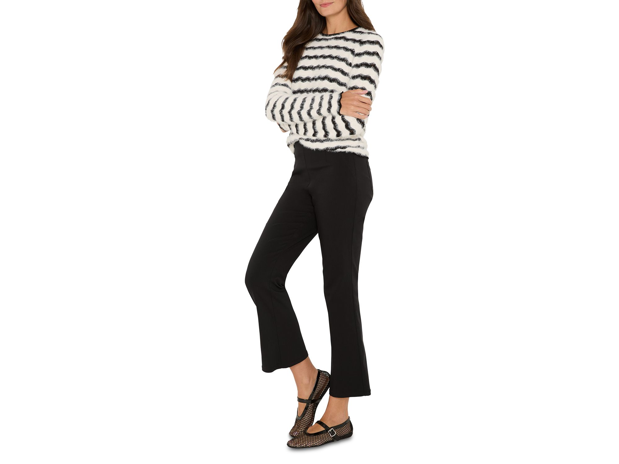 Cozy Waves Striped Sweater — Image 4