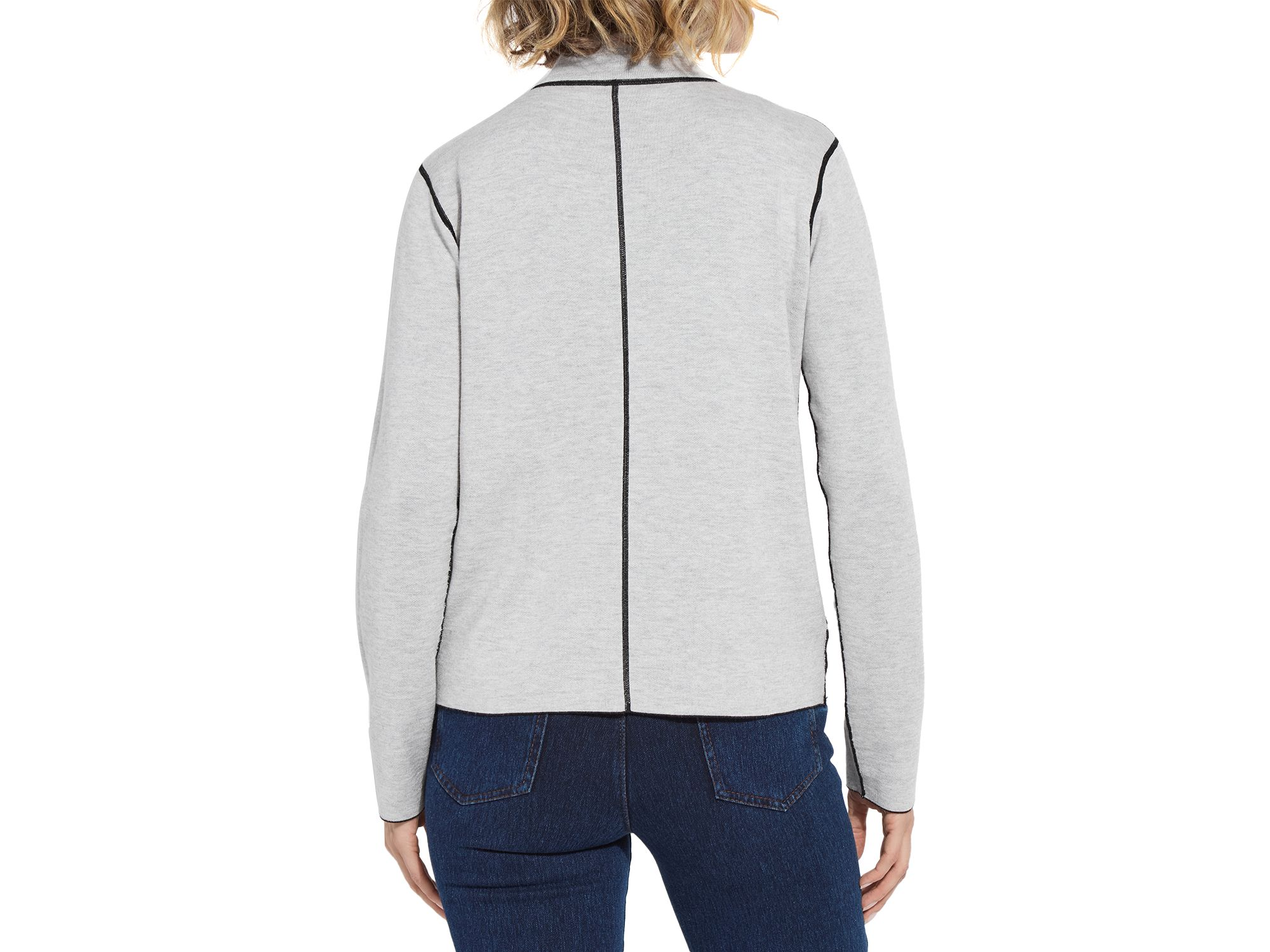 Reversible Cashmere Zip Up Cardigan — Image 4