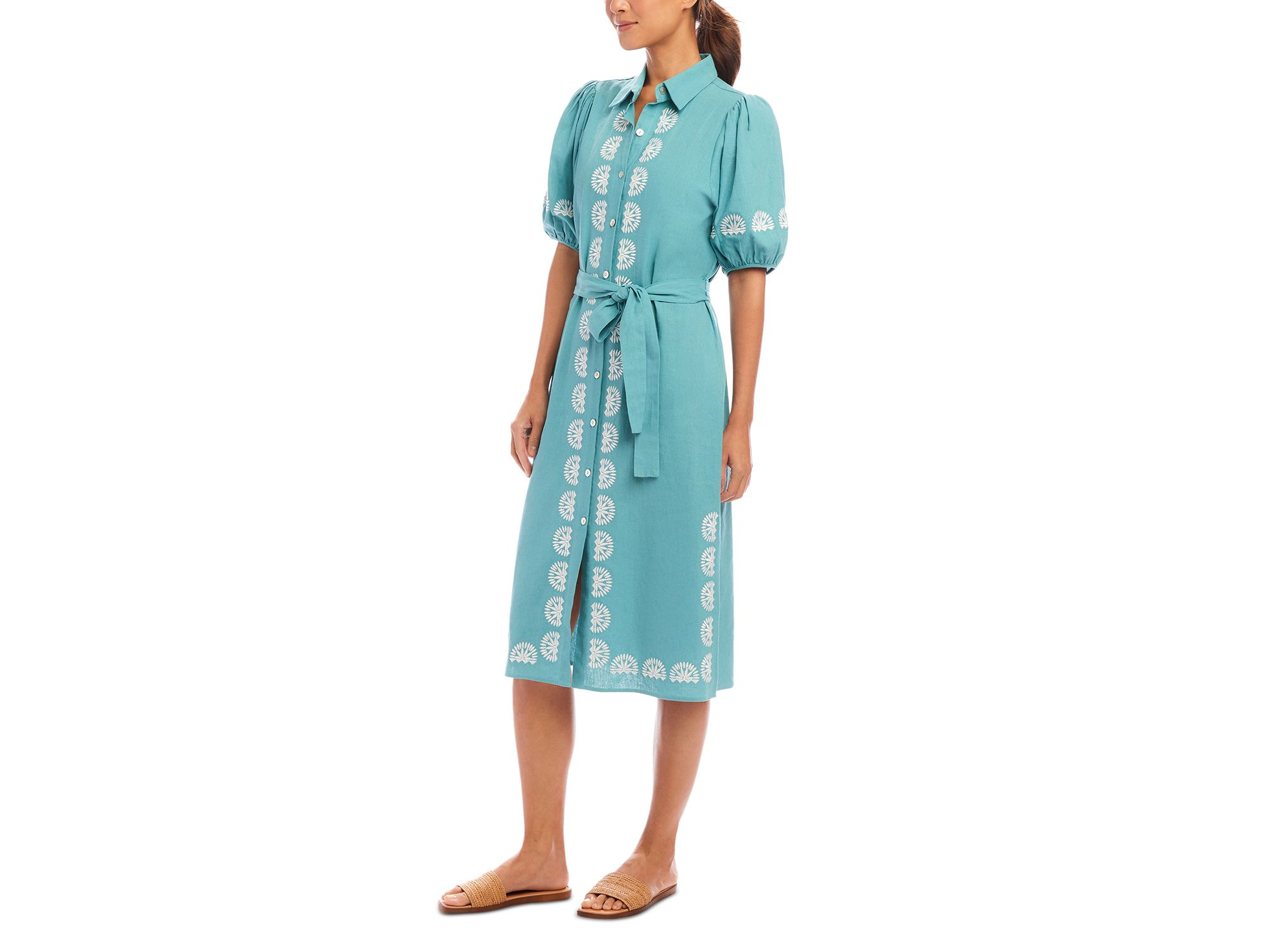 Embroidered Shirt Dress — Image 6