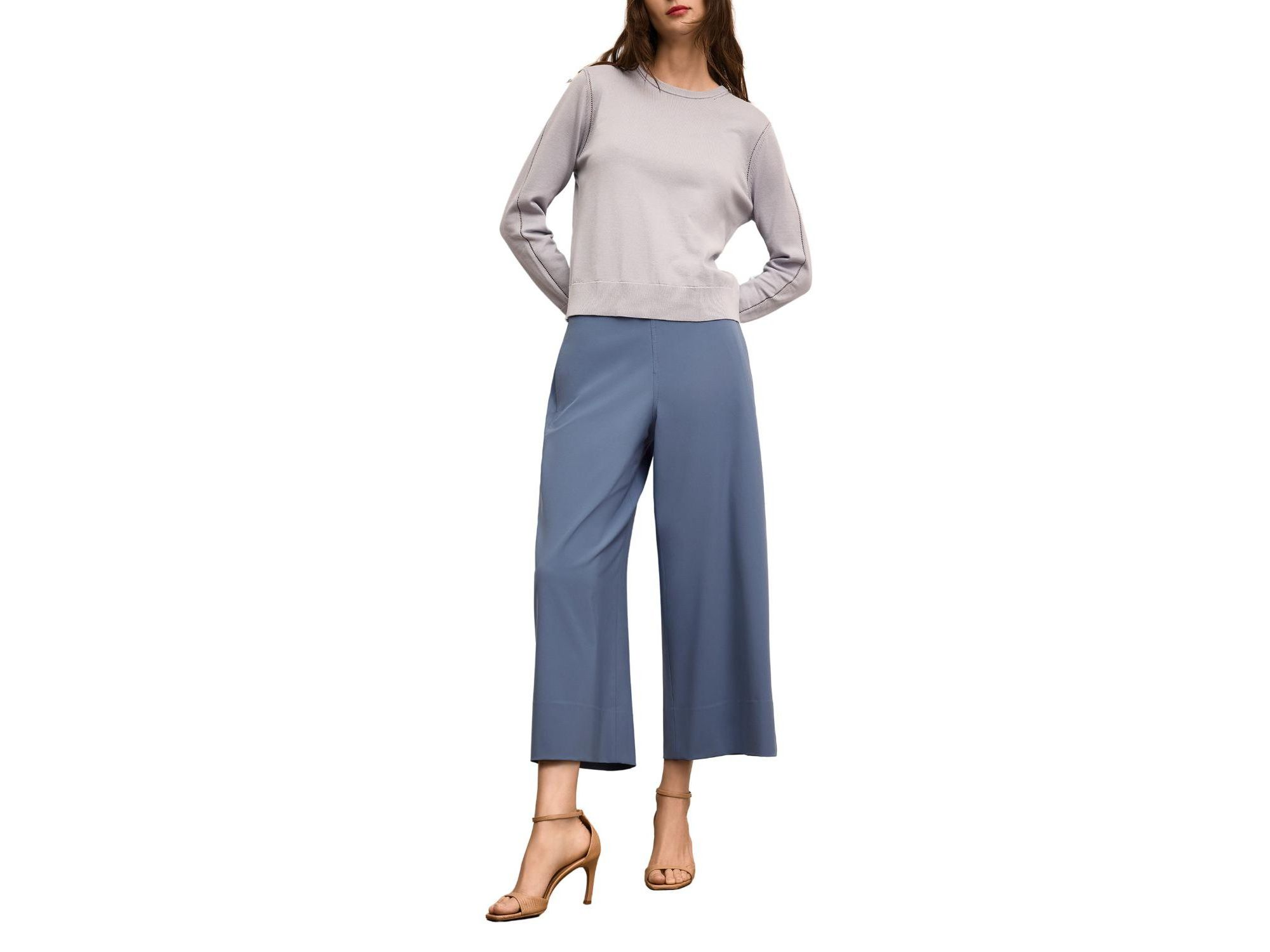 Larissa Pointelle Sweater - Cotton Silk Knit — Image 5