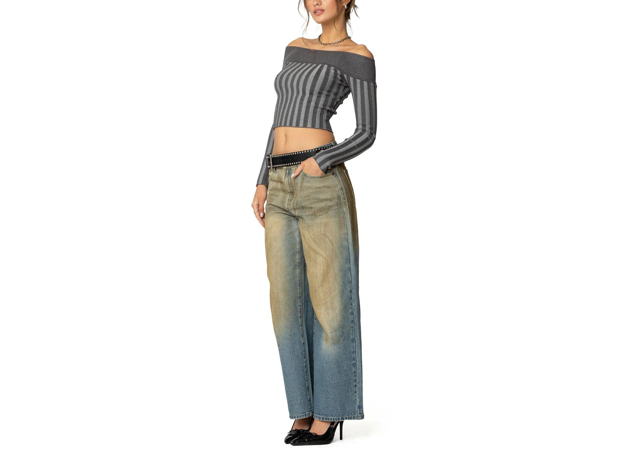 Daren Off Shoulder Knit Top — Image 3