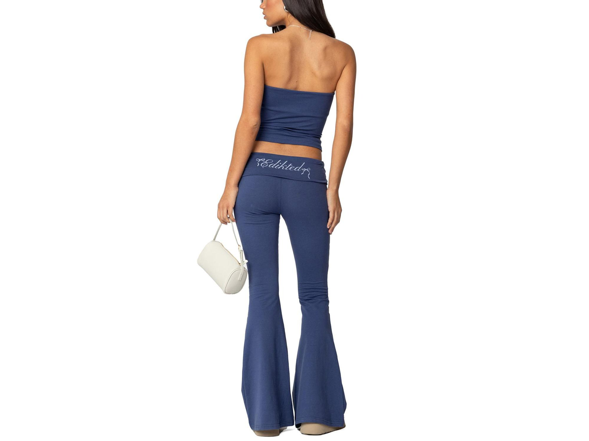 Aiyana Fold Over Flared Leggings — Image 3