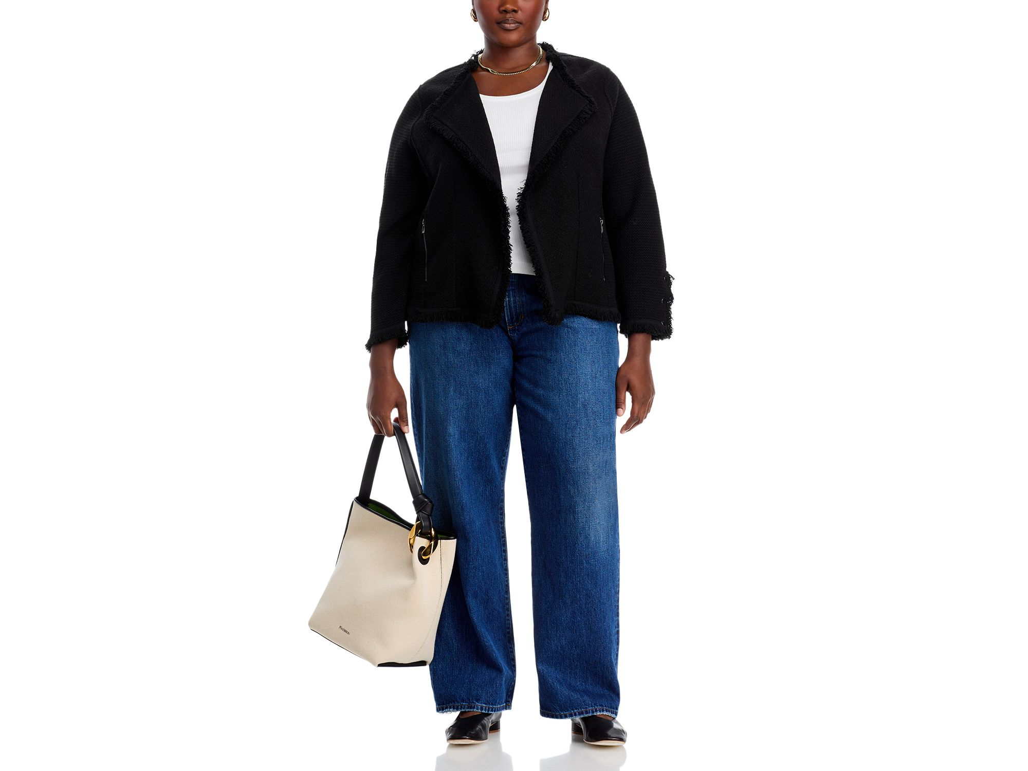 Fringe Mix Knit Jacket — Image 7