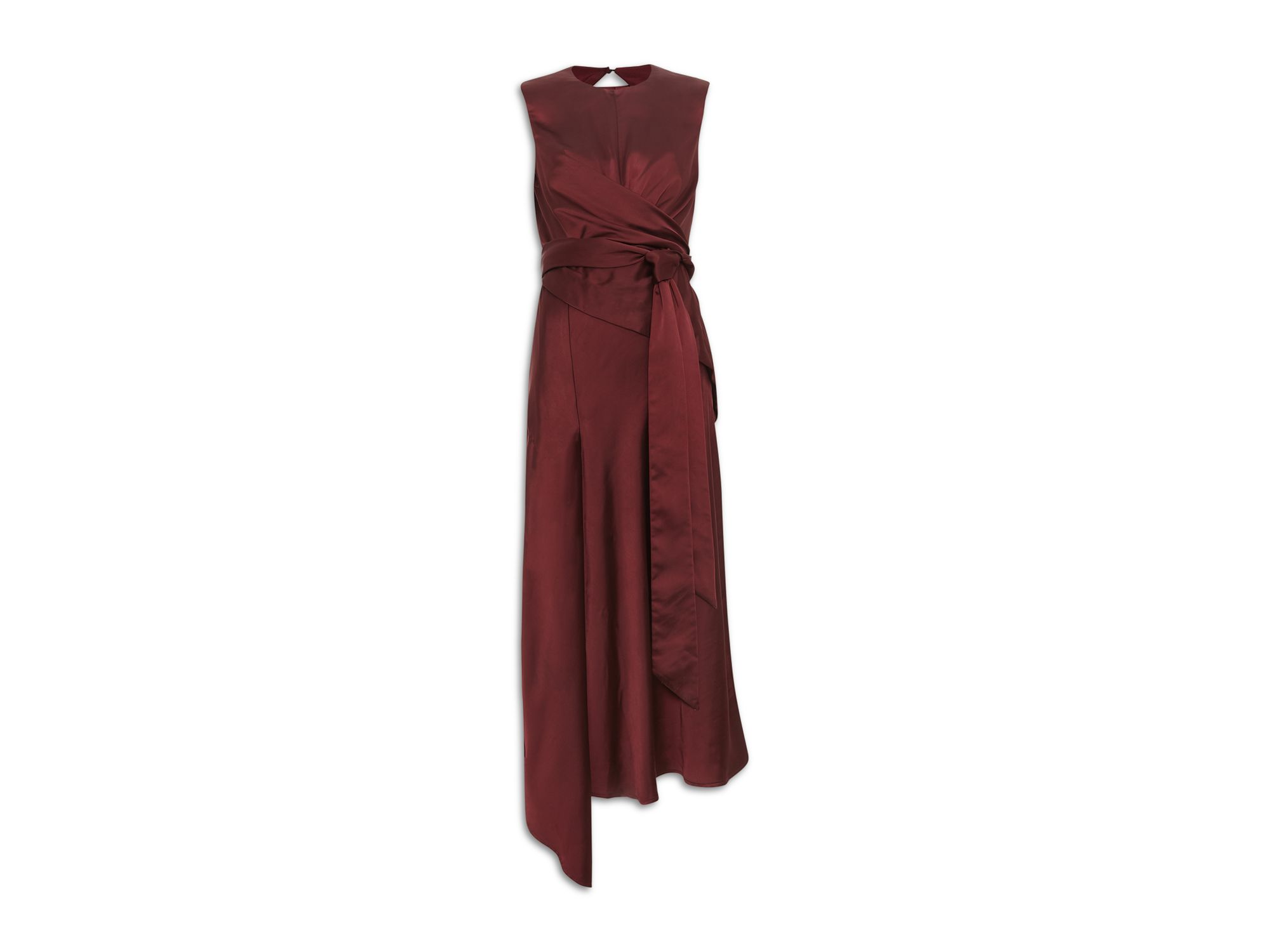 Draped Satin Dress — Image 8