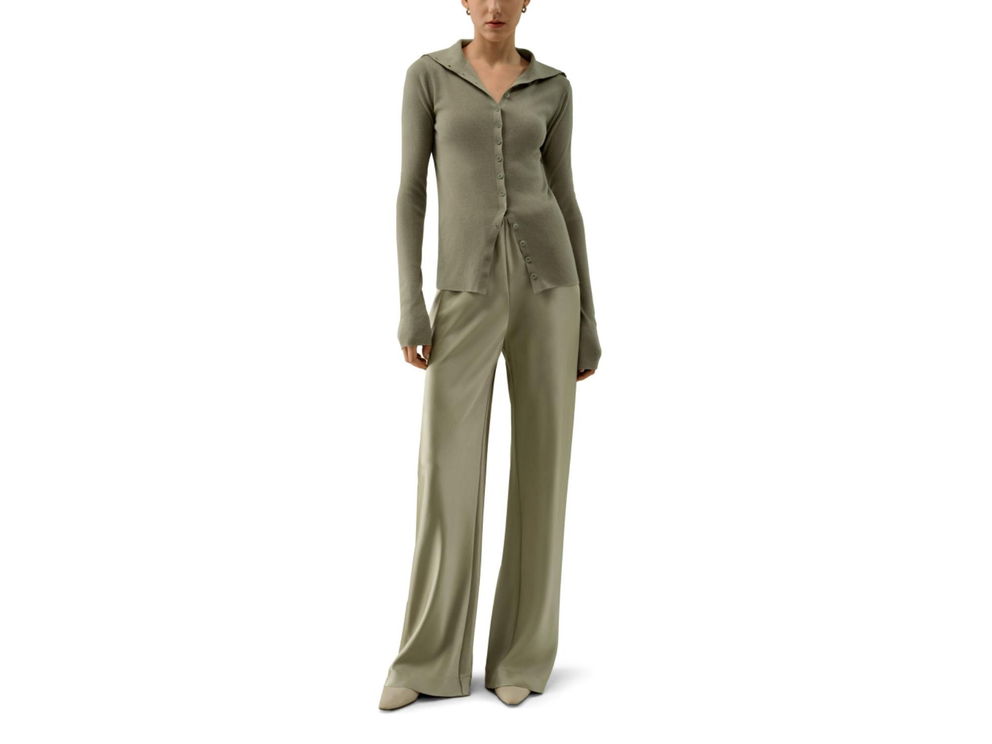 Slim Fit Silk Cashmere Sweater — Image 3