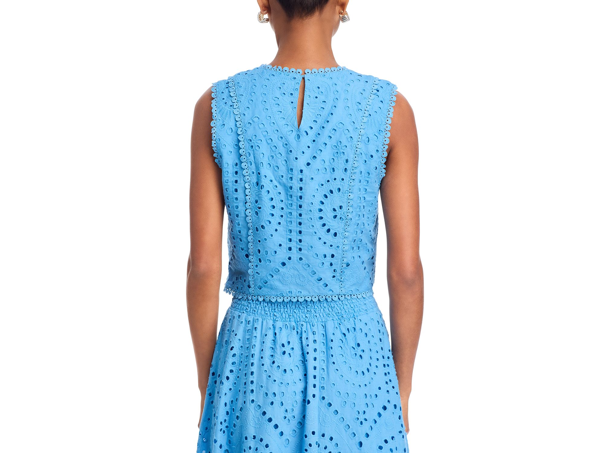 Eyelet Sleeveless Top - Exclusive — Image 3