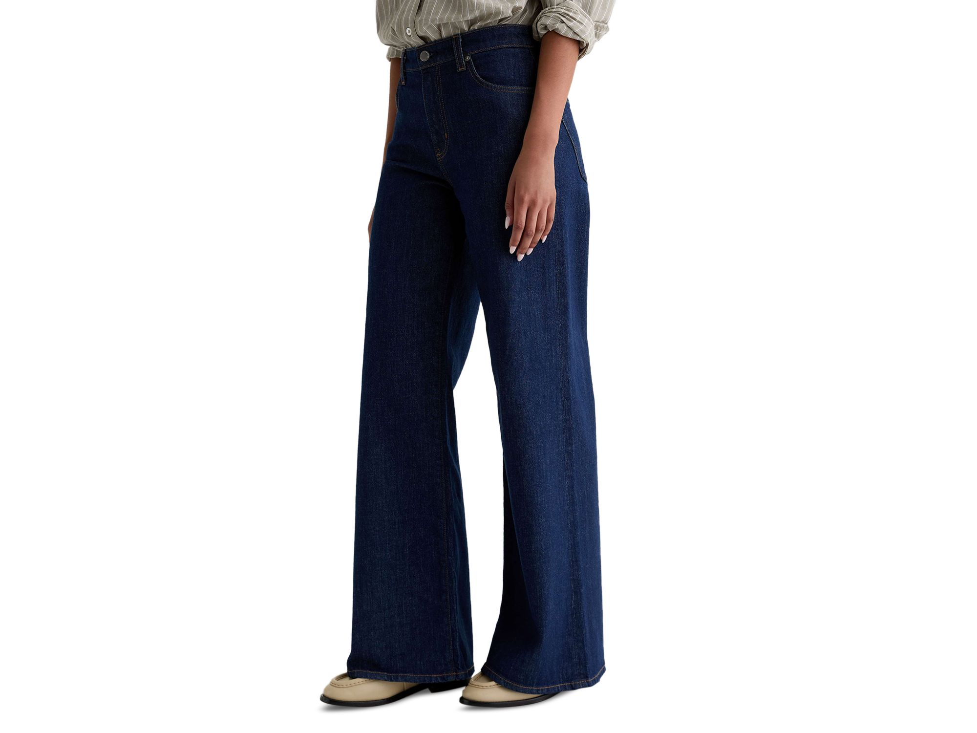 Saige Mid Rise Wide Leg Jeans in Symmetry — Image 4