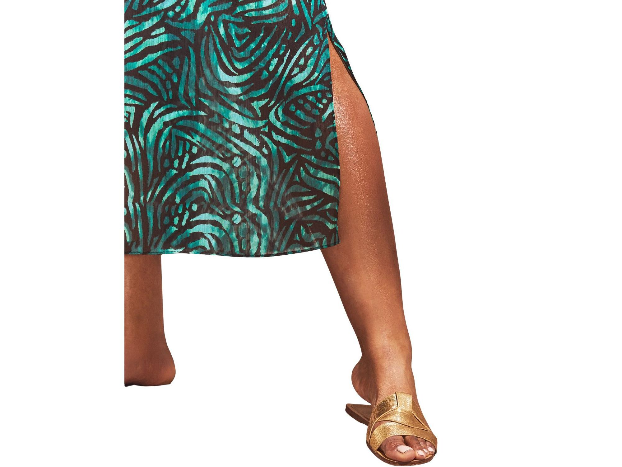 Abstract Drawstring Shoulder Kimono — Image 3