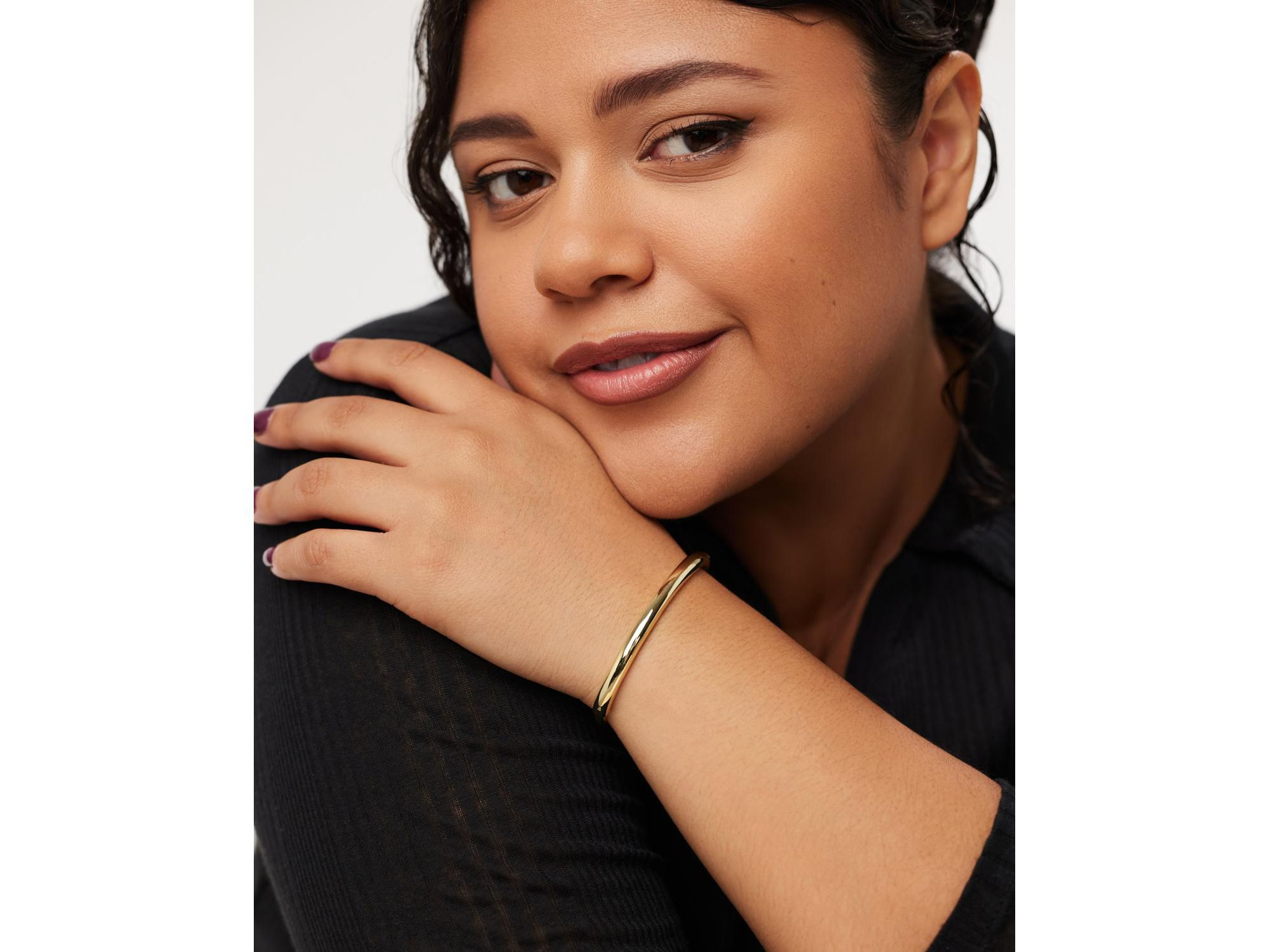 Gold Bangle Bracelet - Brynley — Image 3