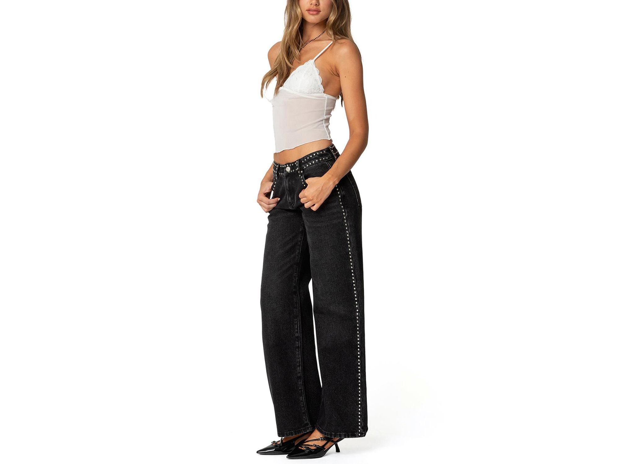 Malika Lacey Sheer Mesh Tank Top — Image 3