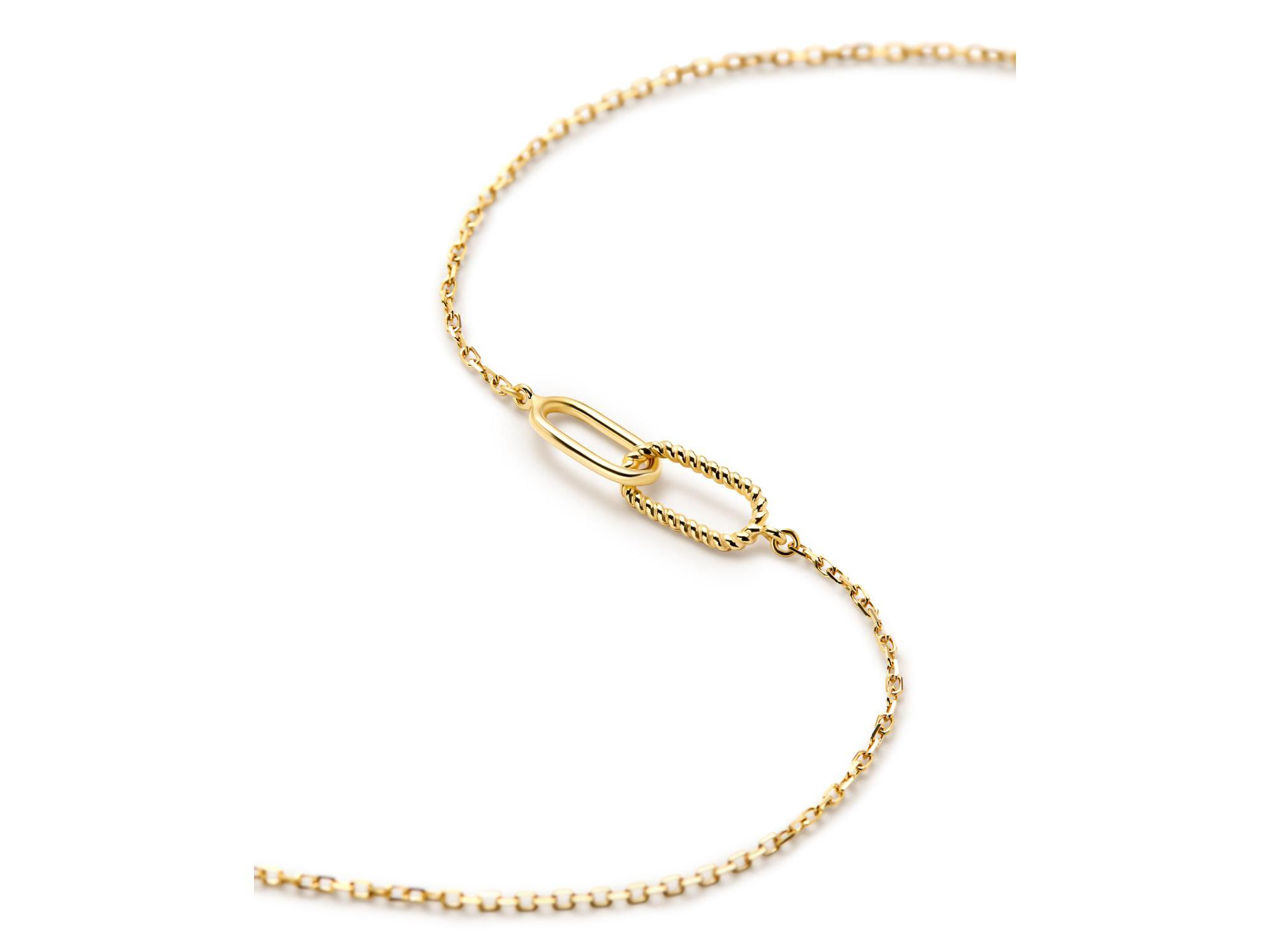 Gold Bracelet - Gold Twisted Link Bracelet — Image 5