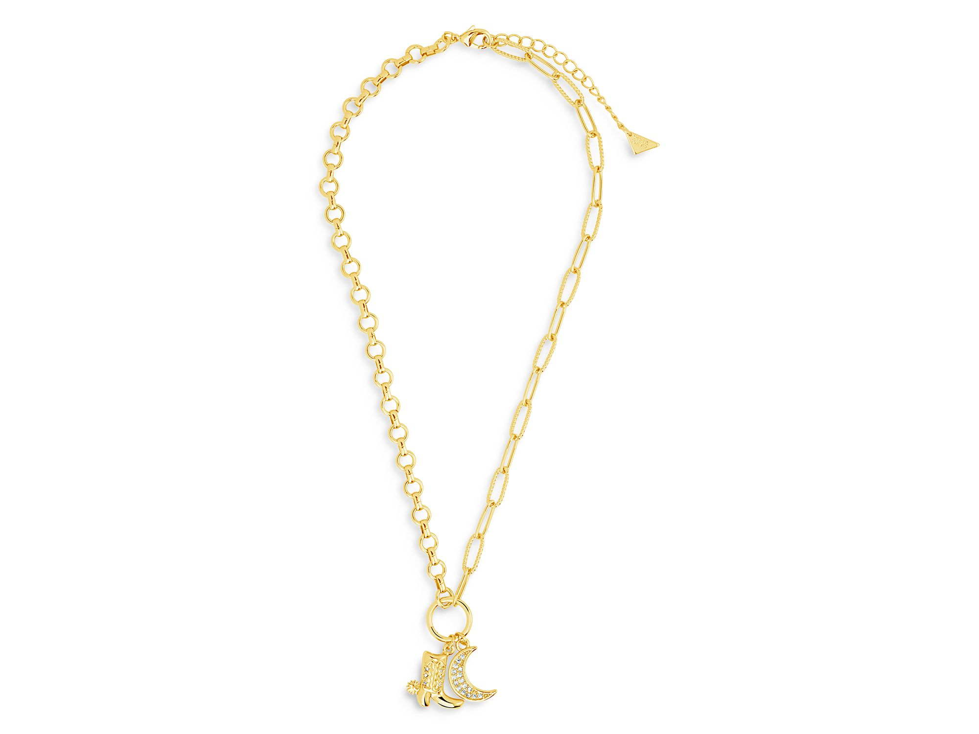 Kelsea Boot & Moon Pendant Necklace, 16" — Image 4
