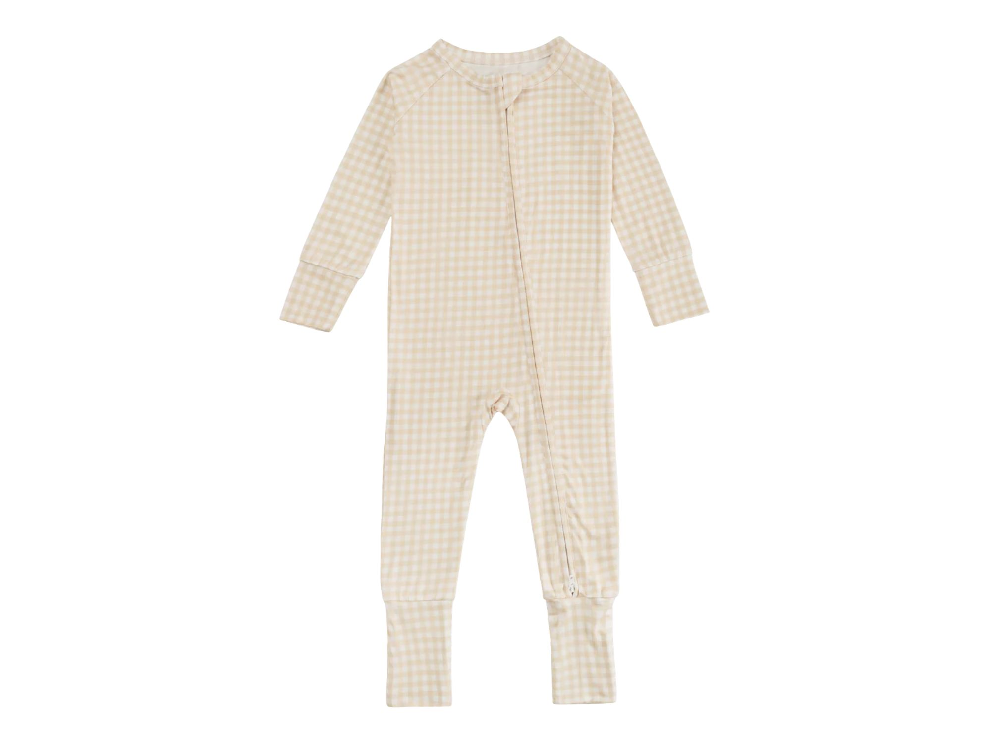 Boys' Sandstone Gingham Bamboo Sleeper - Baby — Image 5