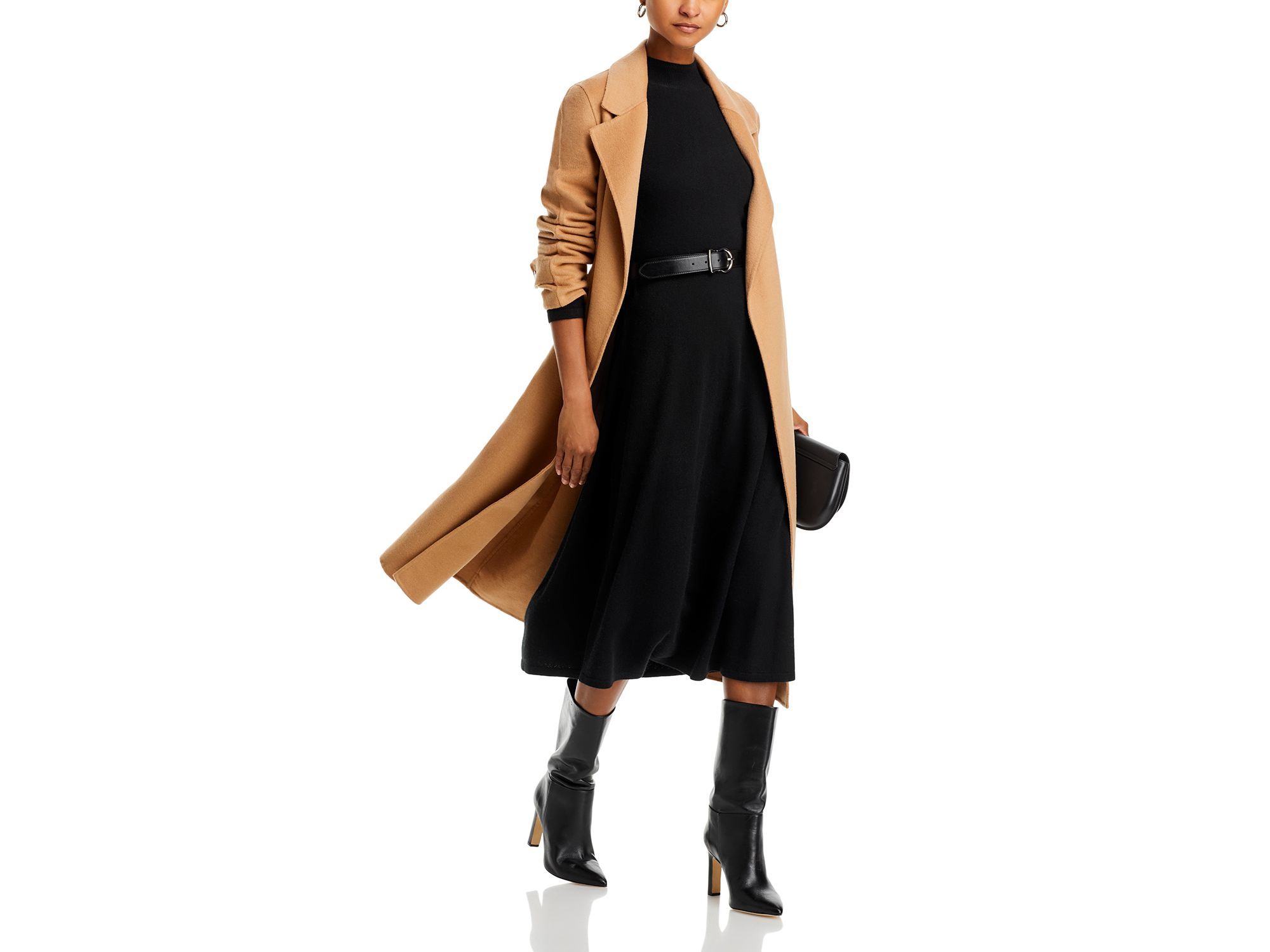 100% Cashmere Mock Neck Dress — Image 5
