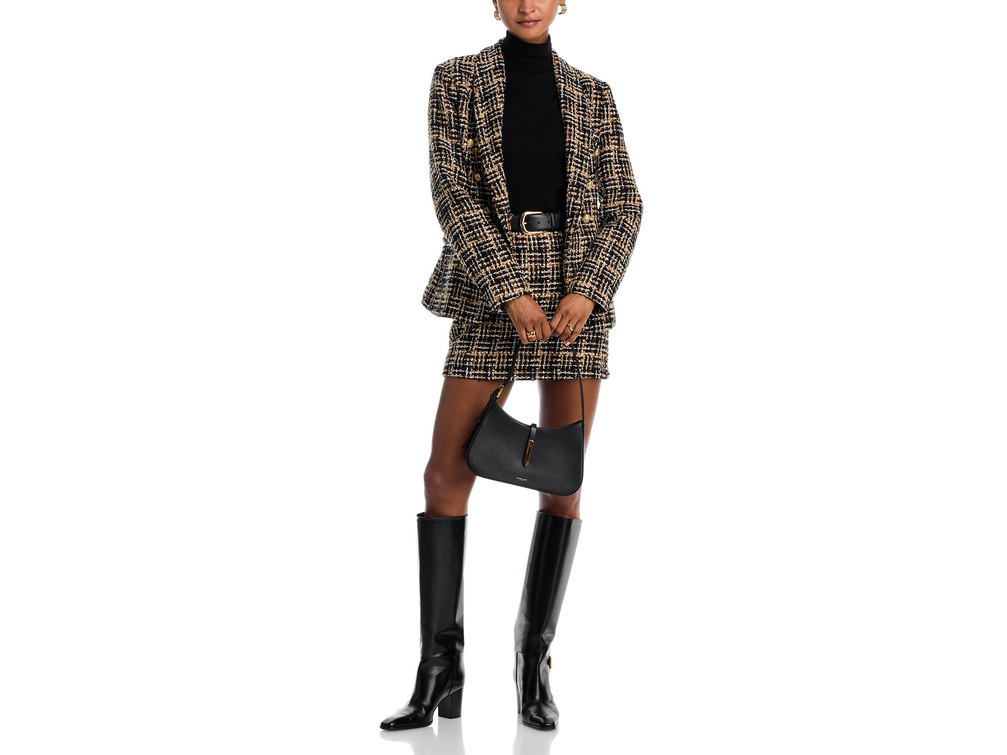 Tweed A Line Mini Skirt — Image 5