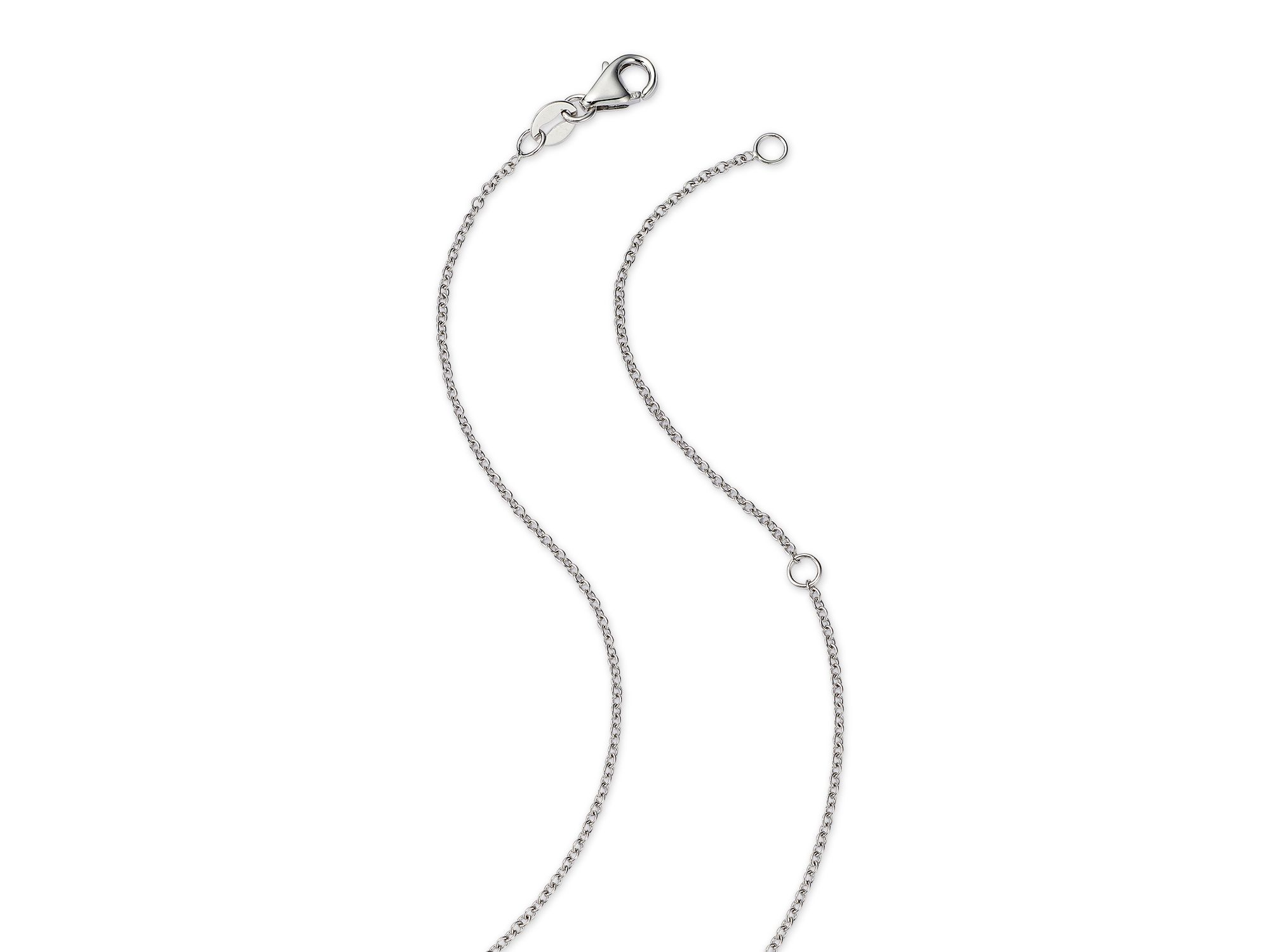 Diamond Flower Pendant Necklace in 14K White Gold, 0.25 tcw — Image 3