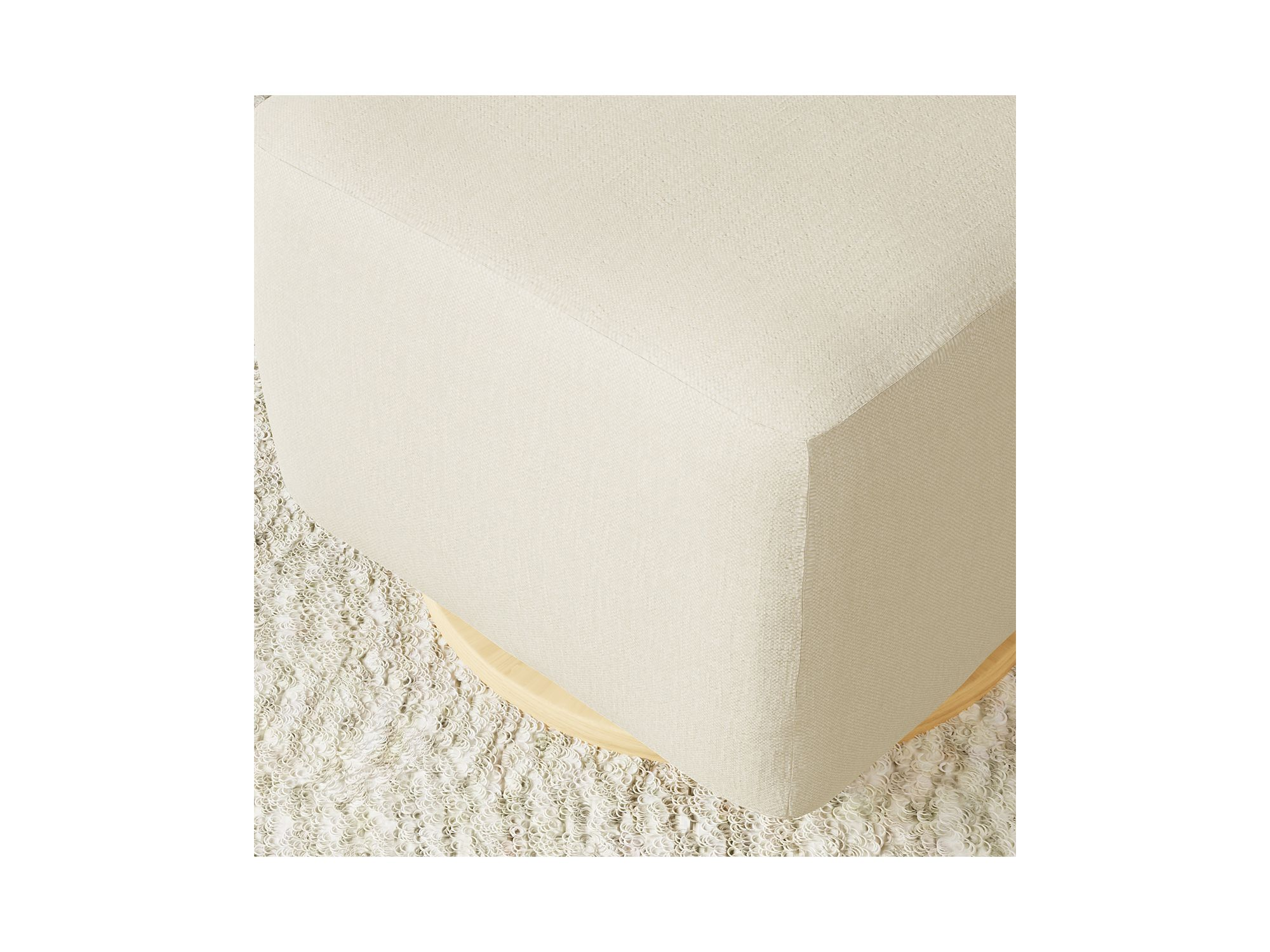Kiwi Gliding Ottoman with Light Wood Base — Image 5