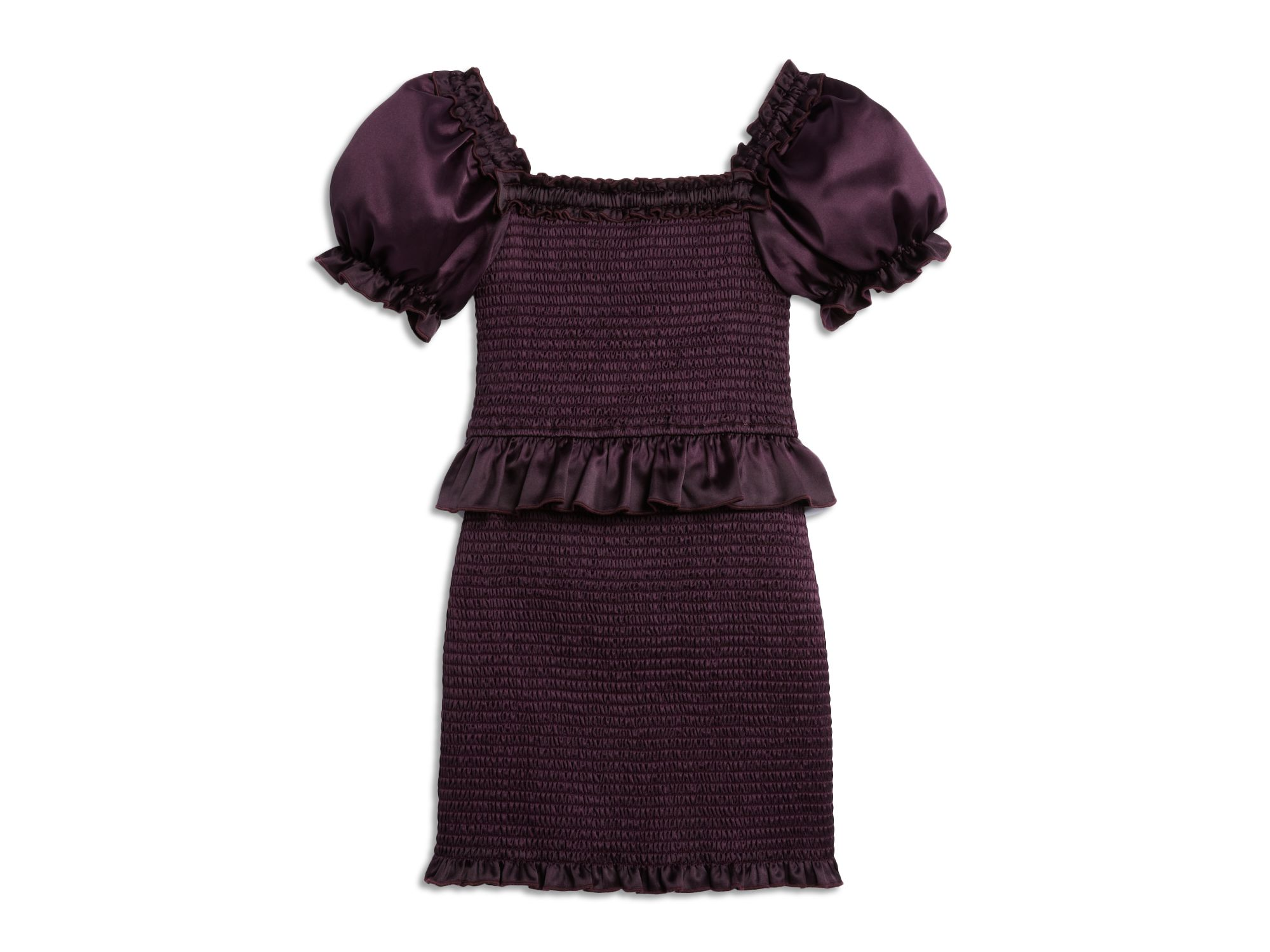 Girls' Rayne Puff Sleeve Smocked Dress - Big Kid — Image 3