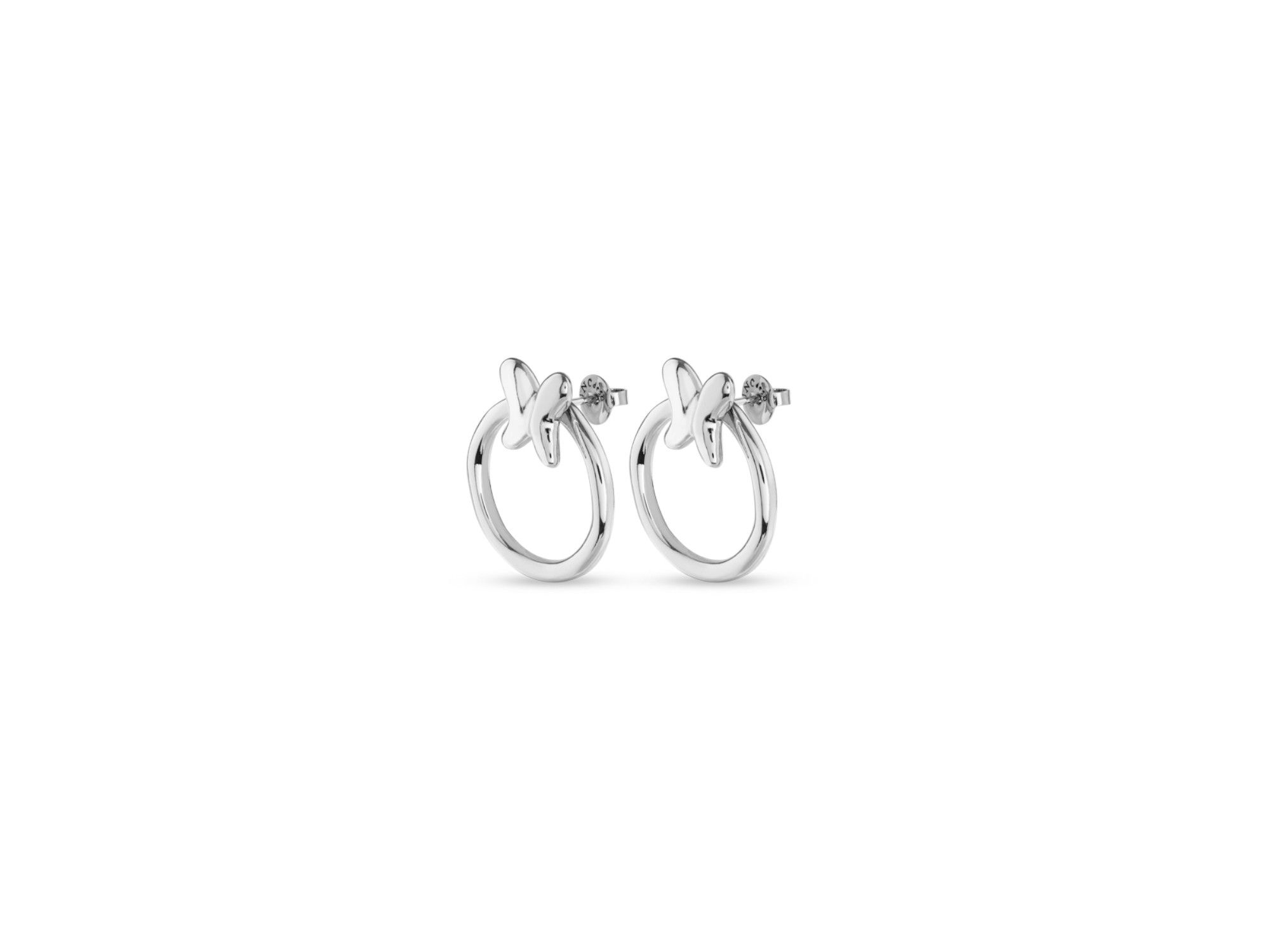 Butterfly Swing Hoops Earrings — Image 3