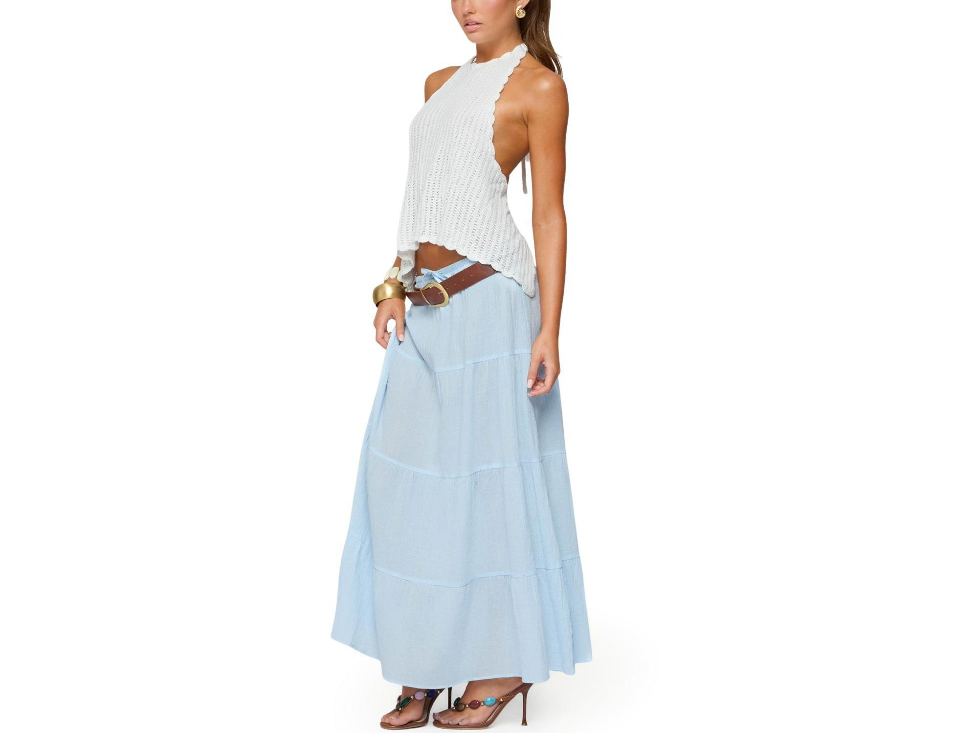 Ivey Backless Crochet Halter Top — Image 3