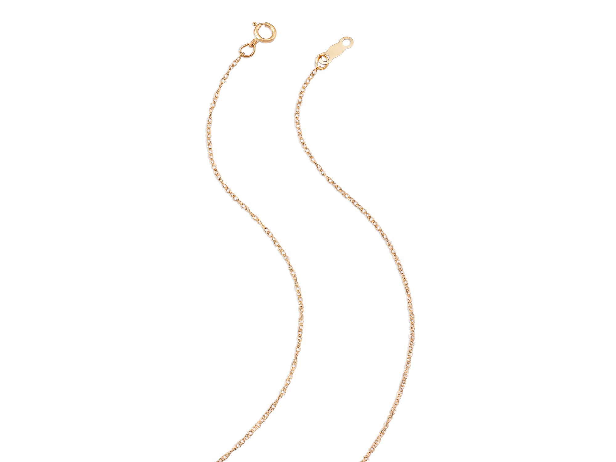 Children's Swirl Cross Pendant Necklace in 14K Yellow Gold, 14" — Image 3