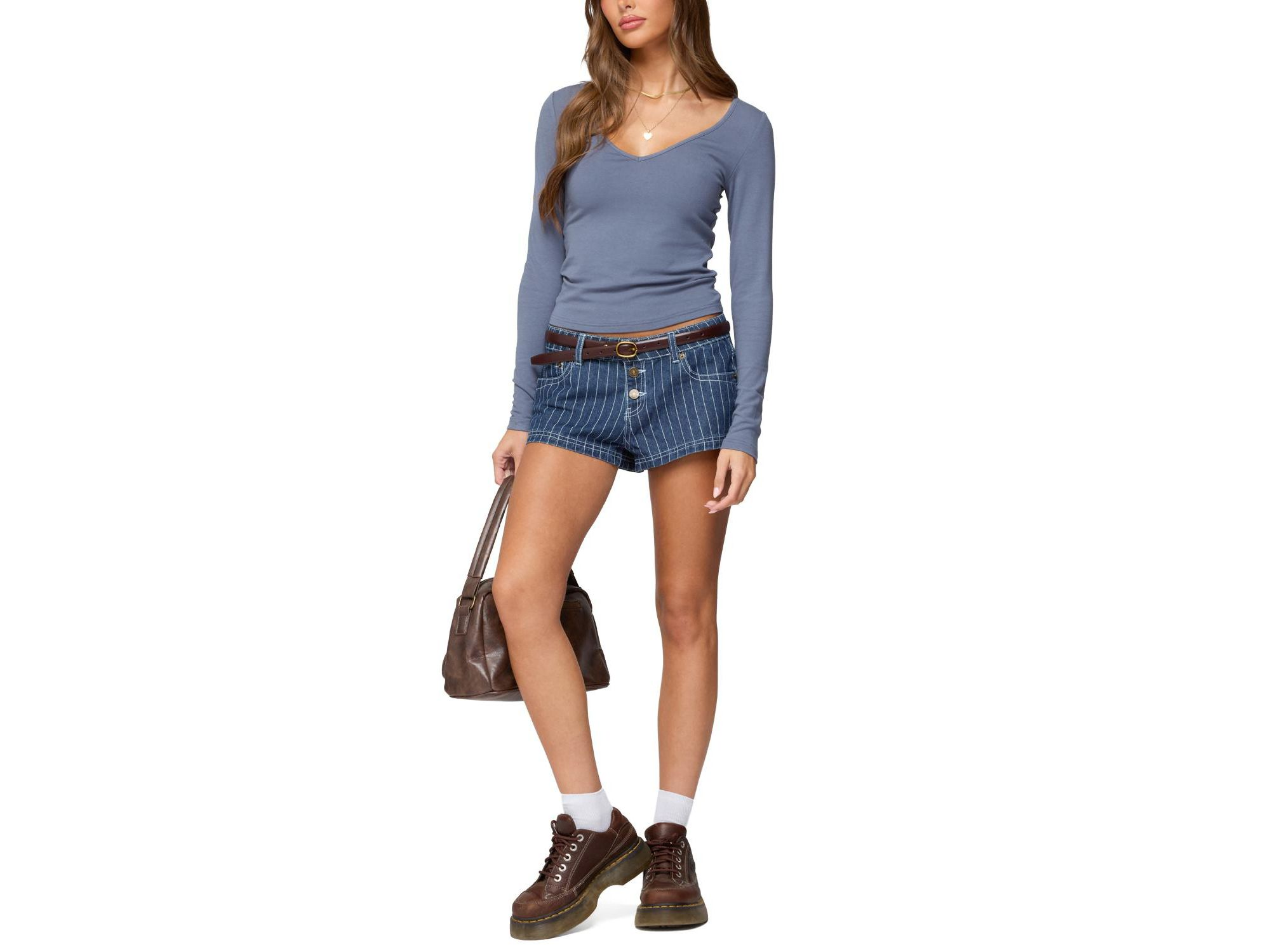 Moreen Ribbed Long Sleeve T Shirt — Image 5